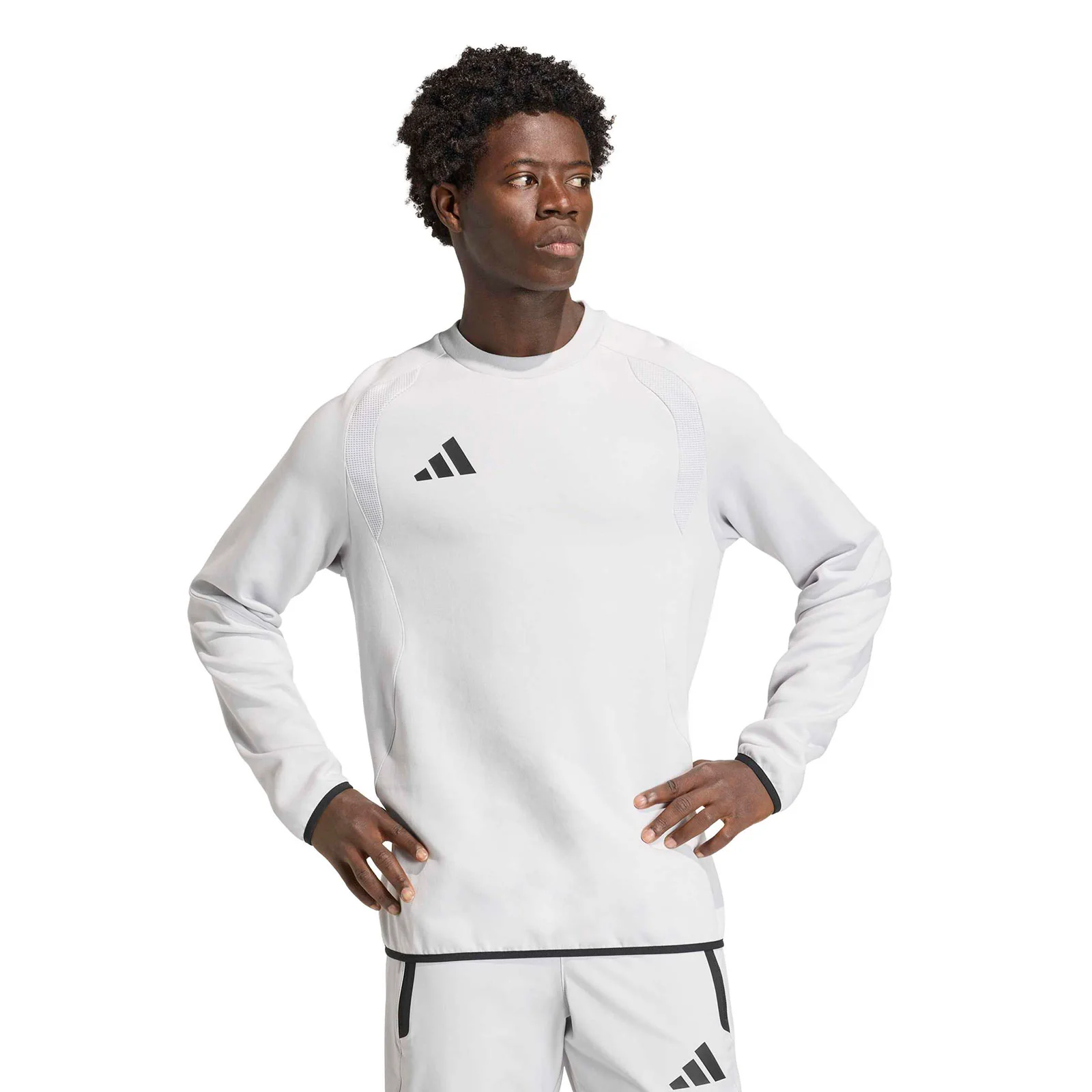adidas TIRO Travel Mens Regular-Fit Crewneck Sweatshirt