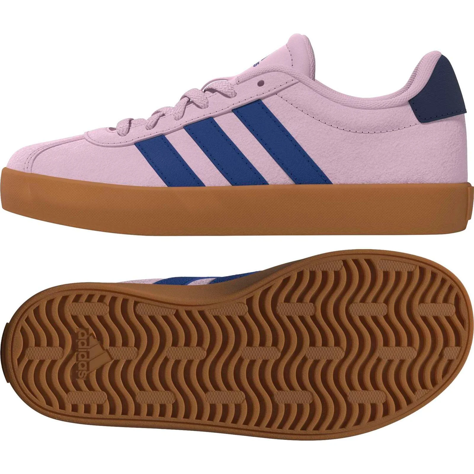 adidas VL Court 3.0 Suede Kids Regular-Fit Shoes - Image 3