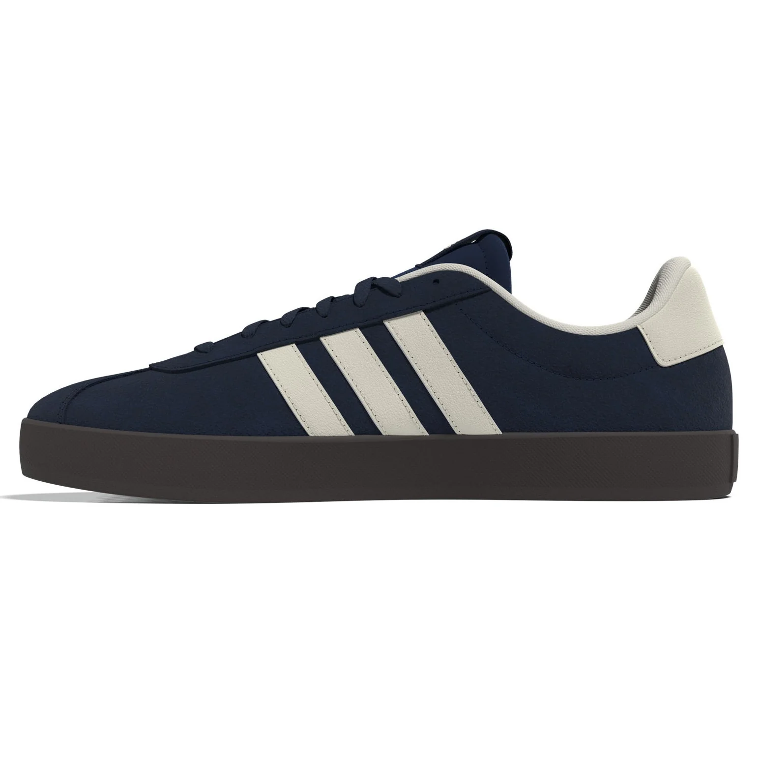 adidas VL Court 3.0 Mens Regular-Fit Leather Lace Trainer - Image 2