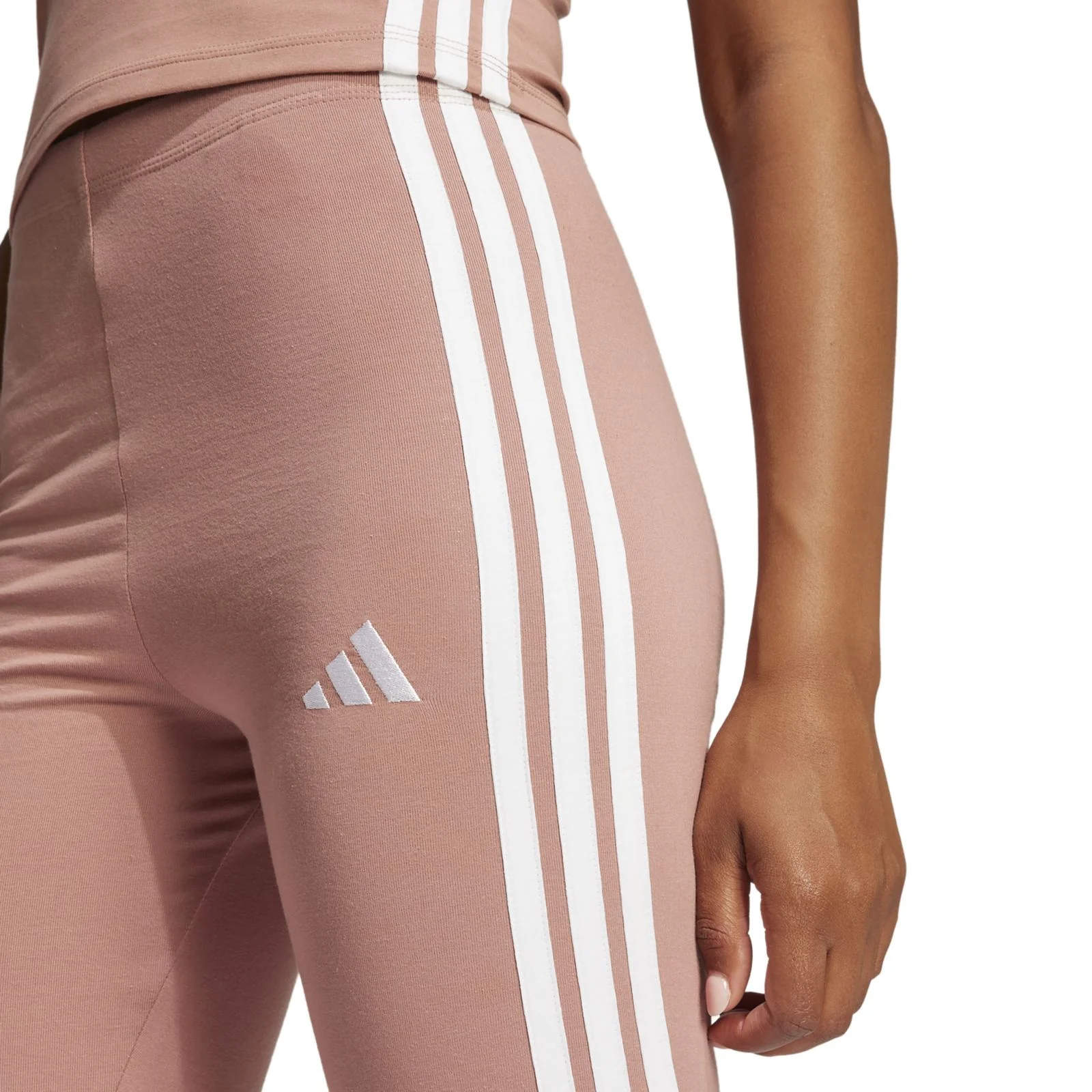 adidas Essentials 3-Stripes Cotton Leggings - Image 3