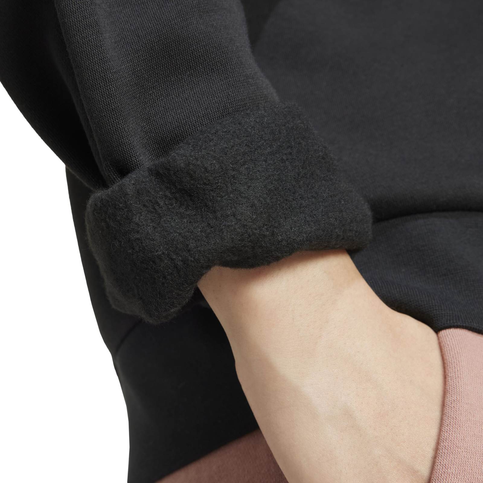 adidas Womens Fleece Crew Pullover Logo Sweatshirt - Image 4