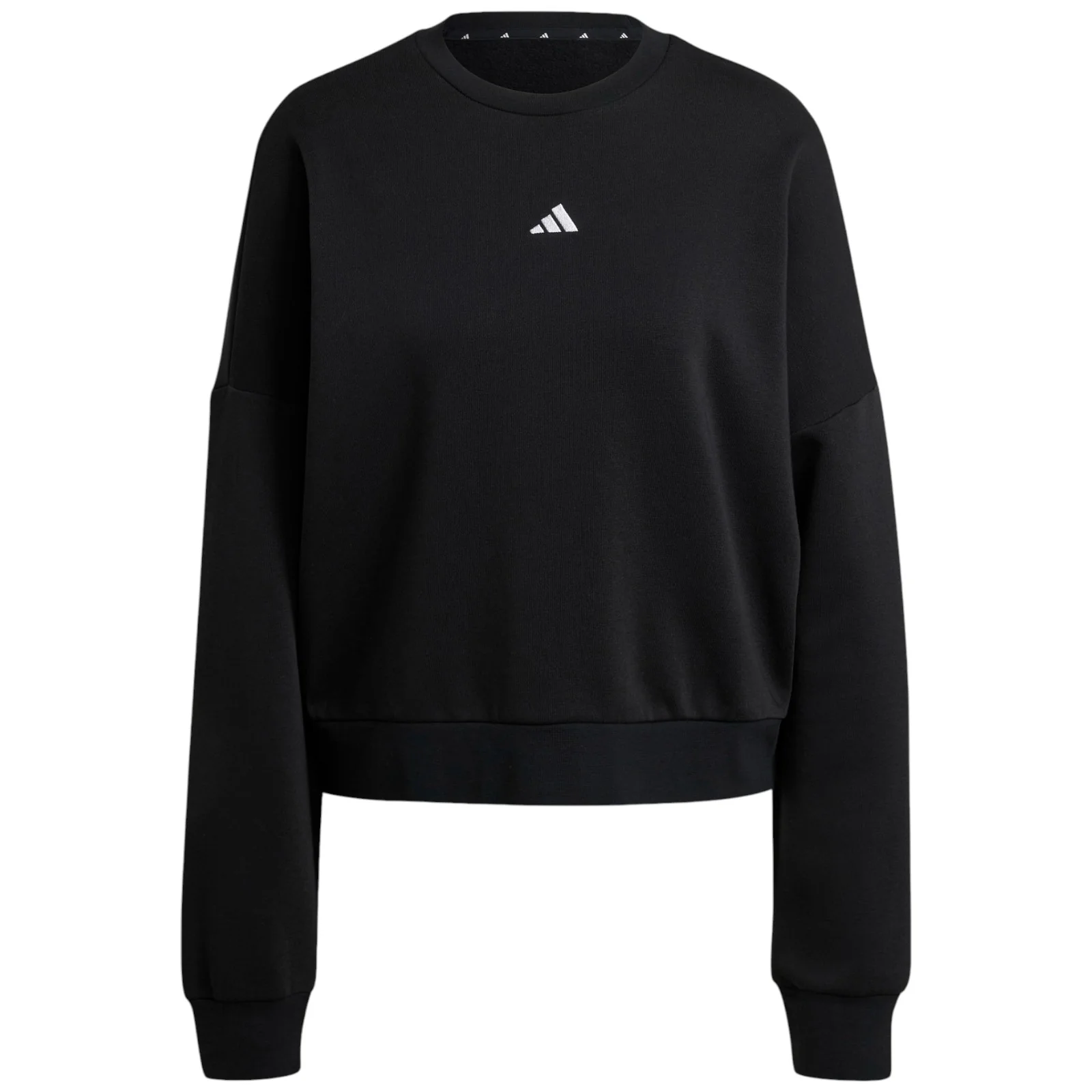 adidas Womens Fleece Crew Pullover Logo Sweatshirt - Image 5