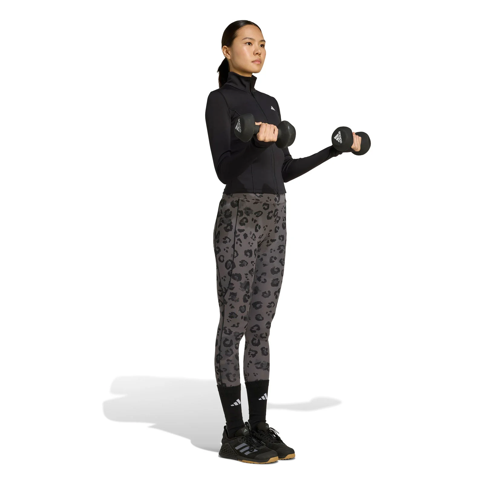 adidas Optime Essentials Tight-Fit Womens Full-Zip Jacket - Image 5