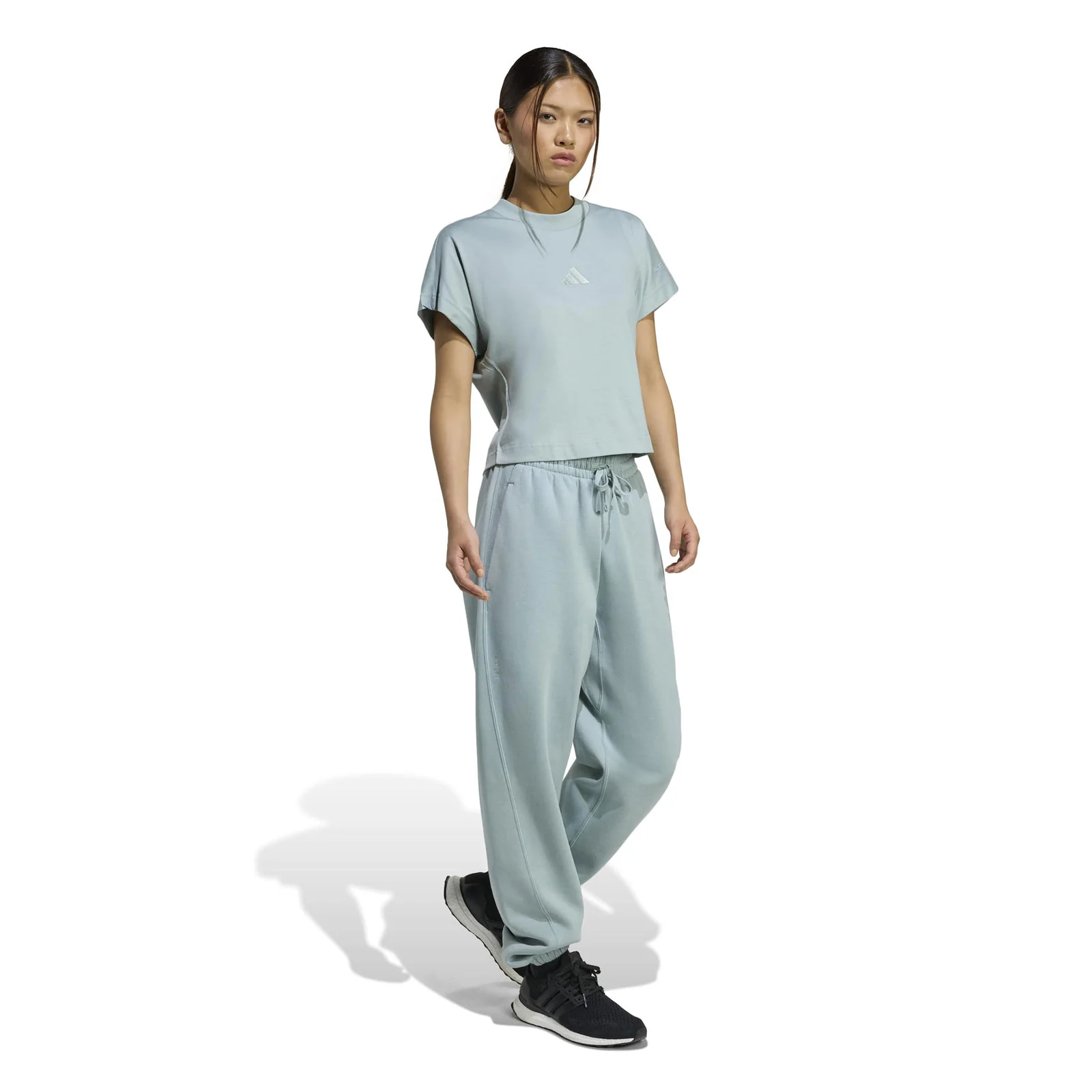 adidas ALL SZN Womens Fleece Loose-Fit Joggers - Image 5