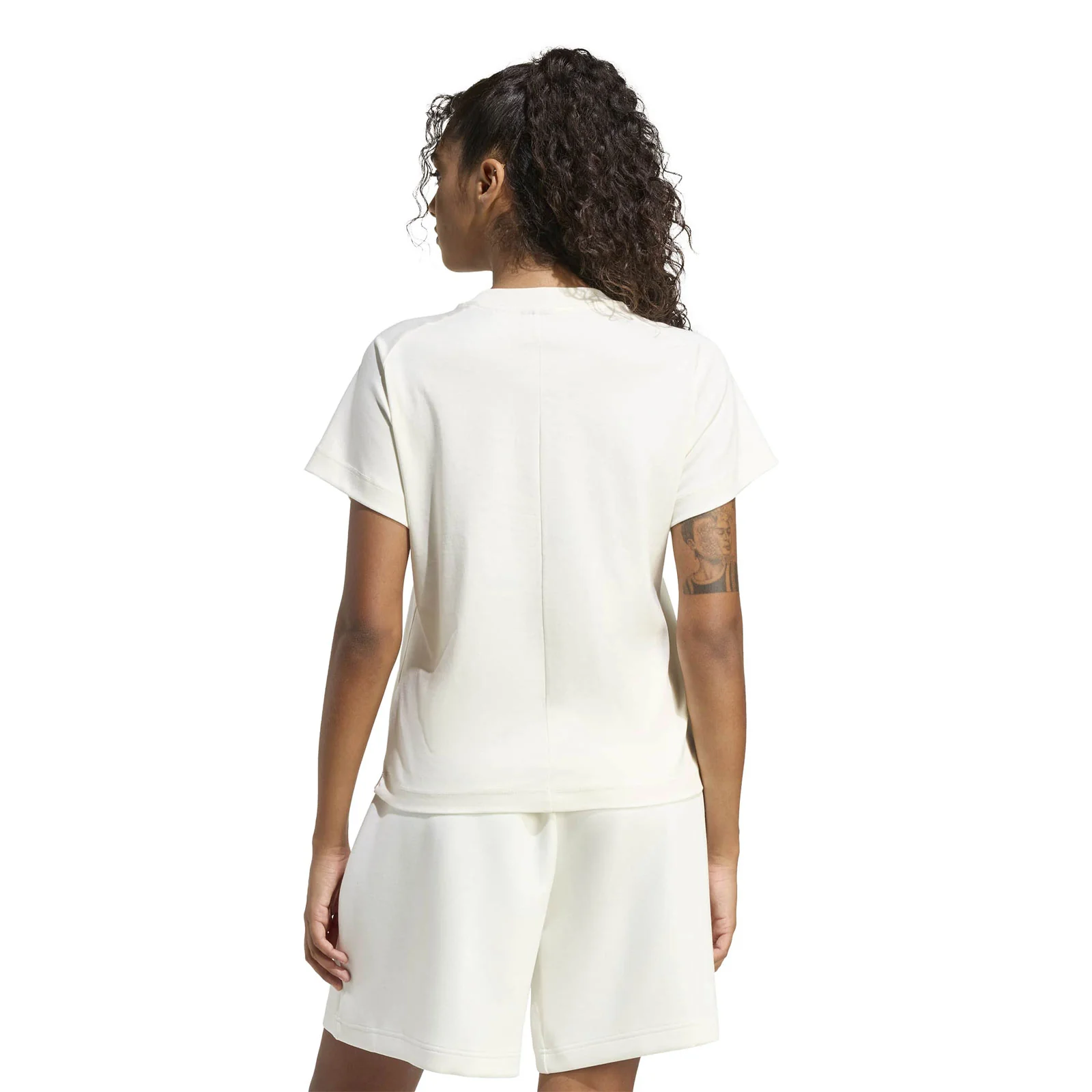Adidas Soft Lux Womens Regular-Fit Cotton T-Shirt - Image 2