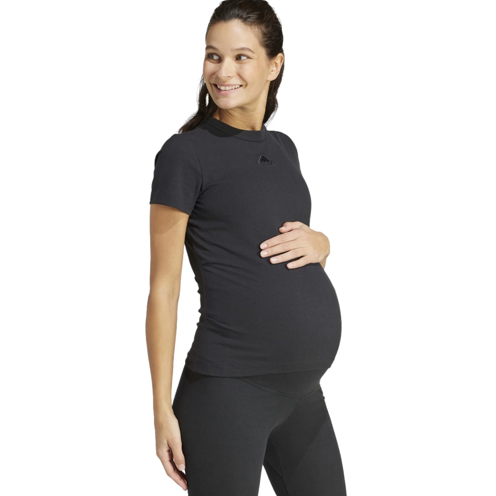 adidas Womens Short Sleeved Maternity T-Shirt - Image 2
