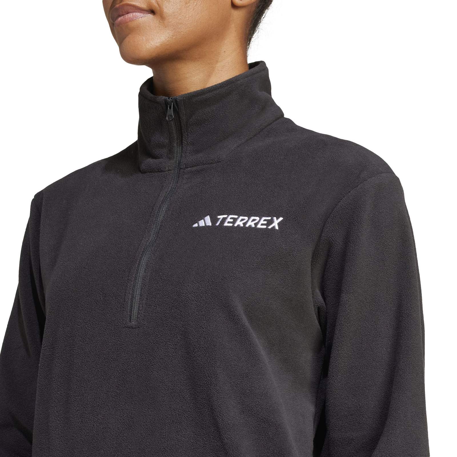 adidas Multi Essentials Womens Half-Zip Fleece Jacket - Image 4