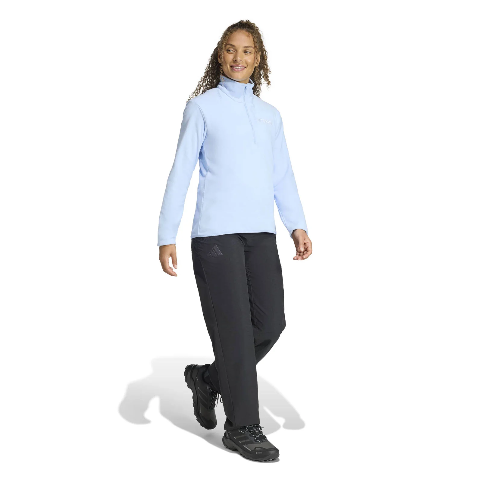 adidas Multi Essentials Womens Regular-Fit Half-Zip Fleece - Image 5