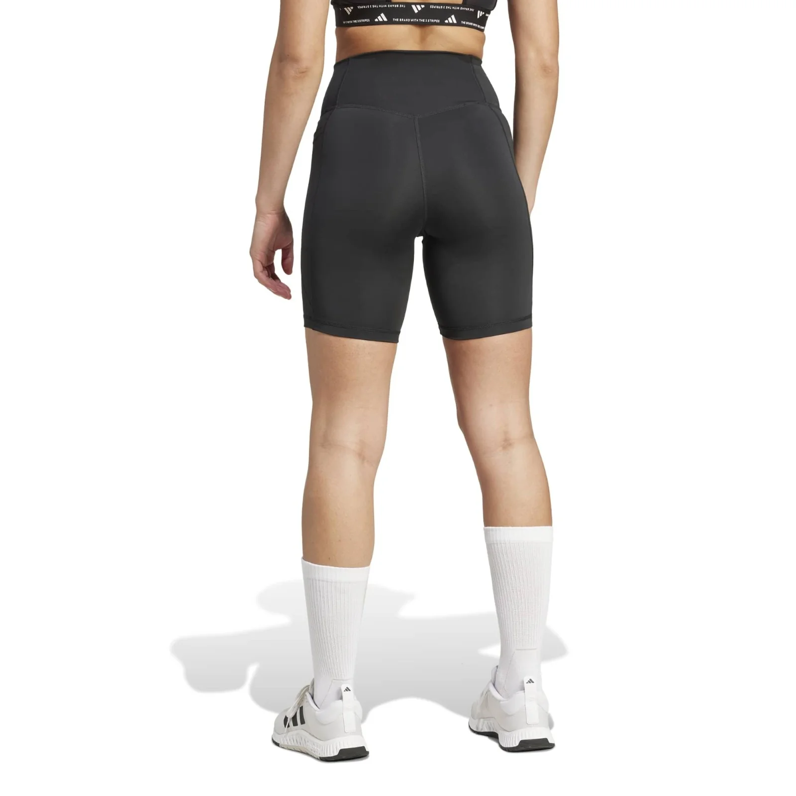 adidas Optimé Essentials Stash Pocket Womens Short Leggings - Image 2