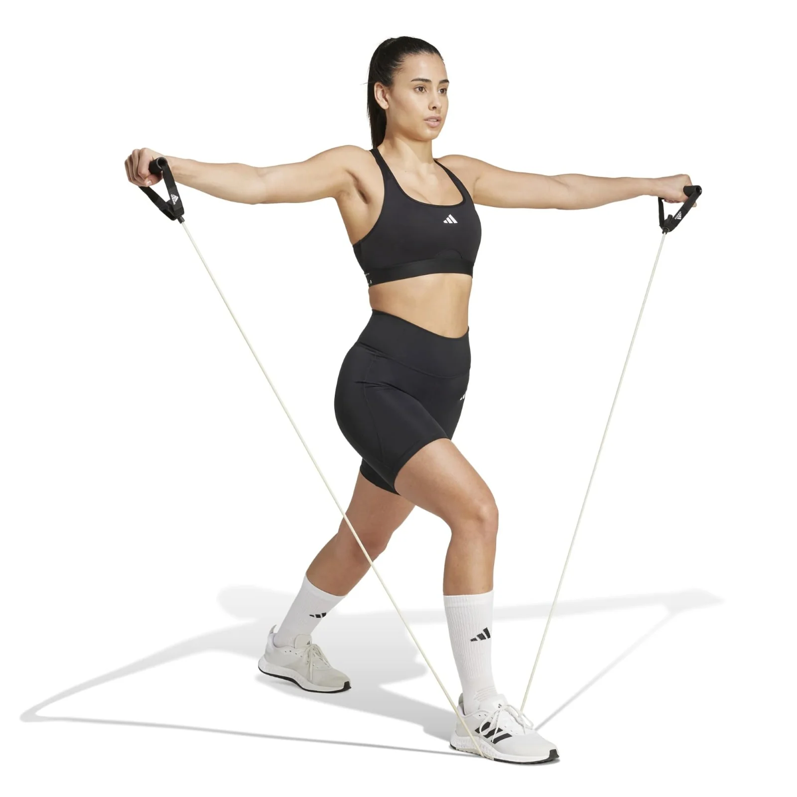 adidas Optimé Essentials Stash Pocket Womens Short Leggings - Image 4
