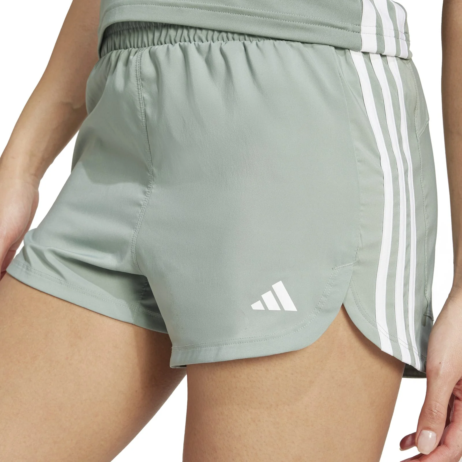 adidas Pacer Training 3-Stripes Woven High-Rise Shorts - Image 3