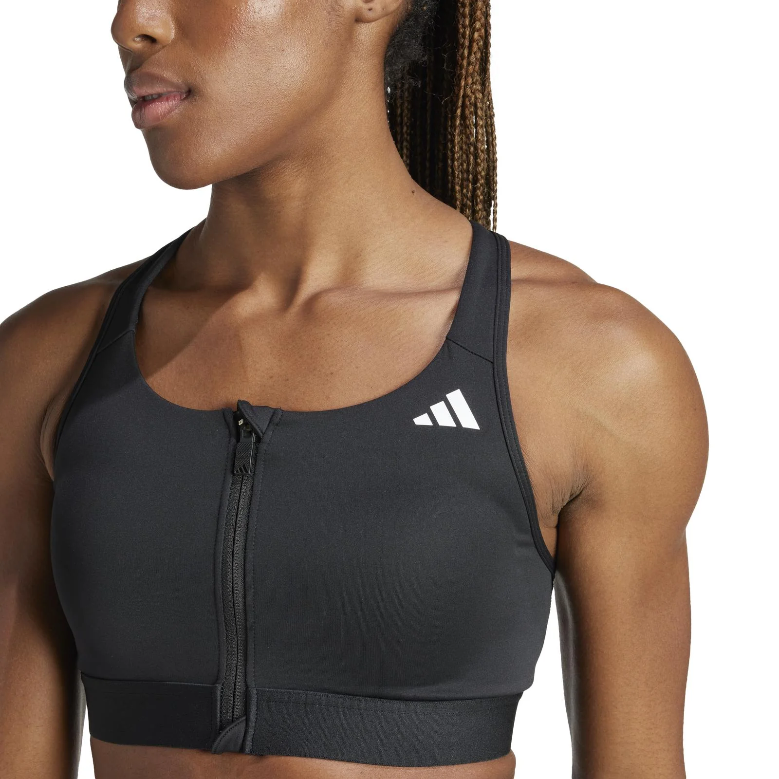 adidas Powerreact Training Medium-Support Zip Bra - Image 5
