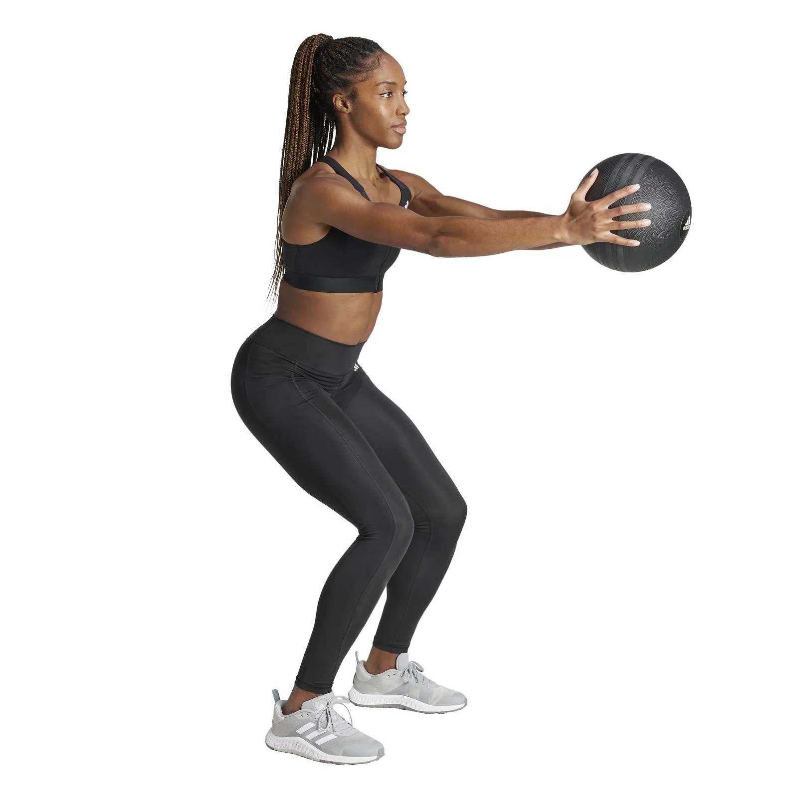 adidas Powerreact Training Medium-Support Zip Bra - Image 9