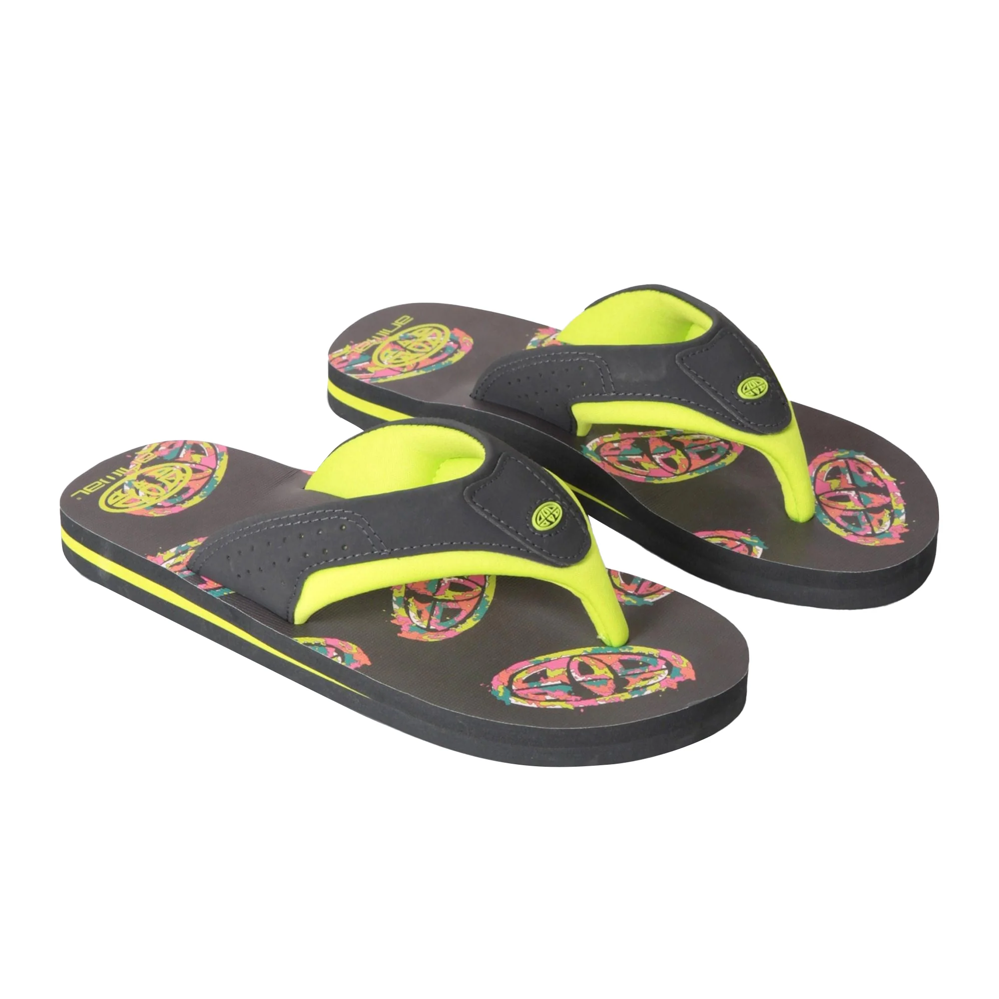 Animal Kids Jekyl Recycled Flip Flops Lime