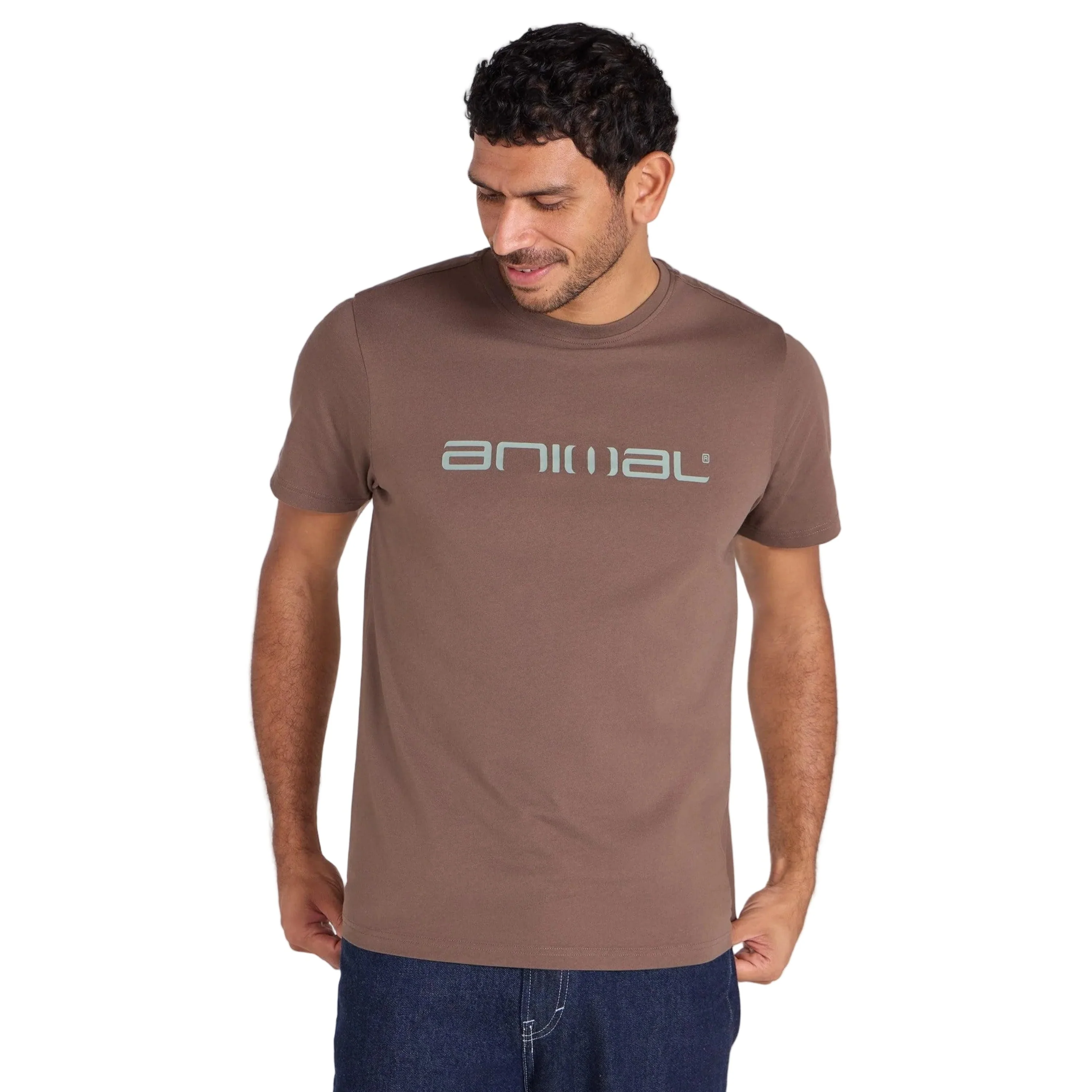 Animal Mens Classico Organic T-Shirt Brown