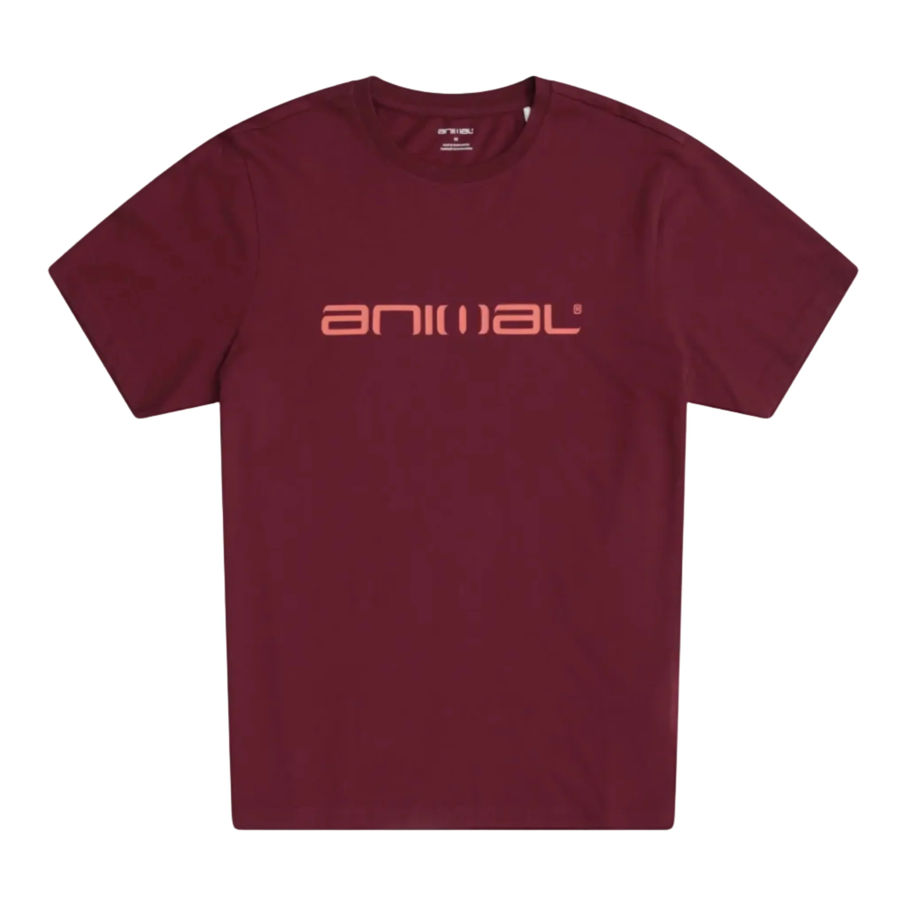 Animal Mens Classico Organic T-Shirt Dark Burgundy