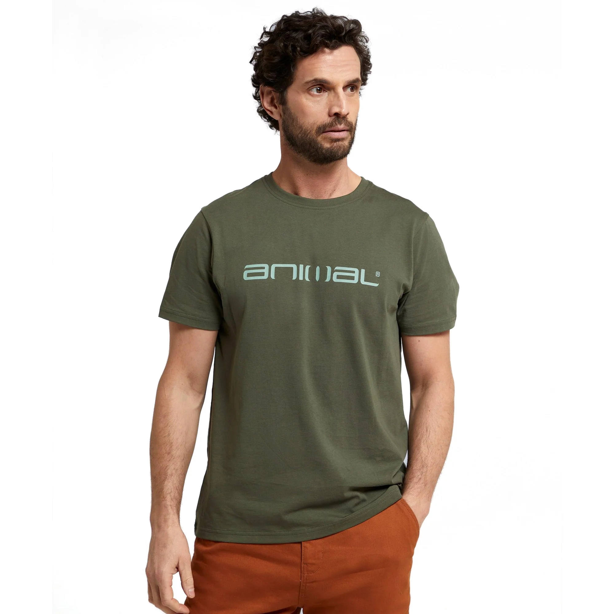 Animal Mens Classico Organic T-Shirt Green - Image 4