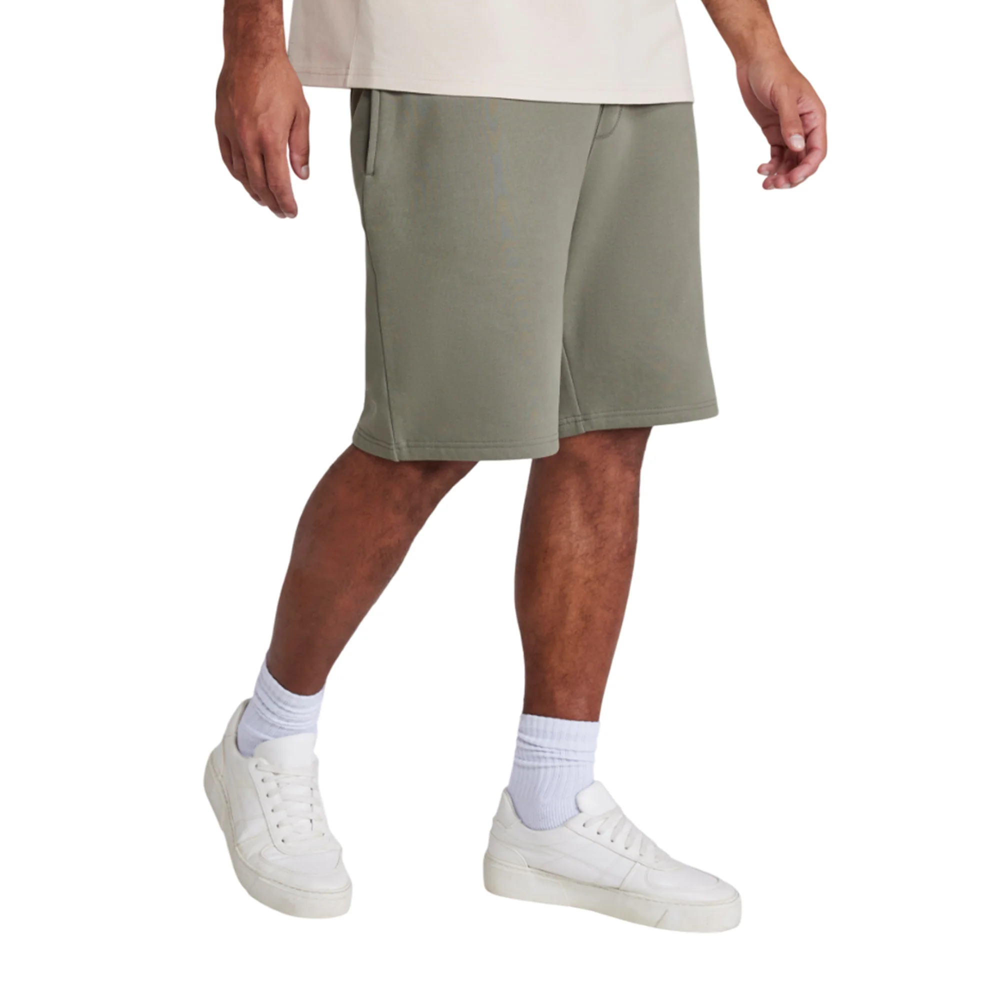 Animal Mens Driver Casual Shorts Khaki Green