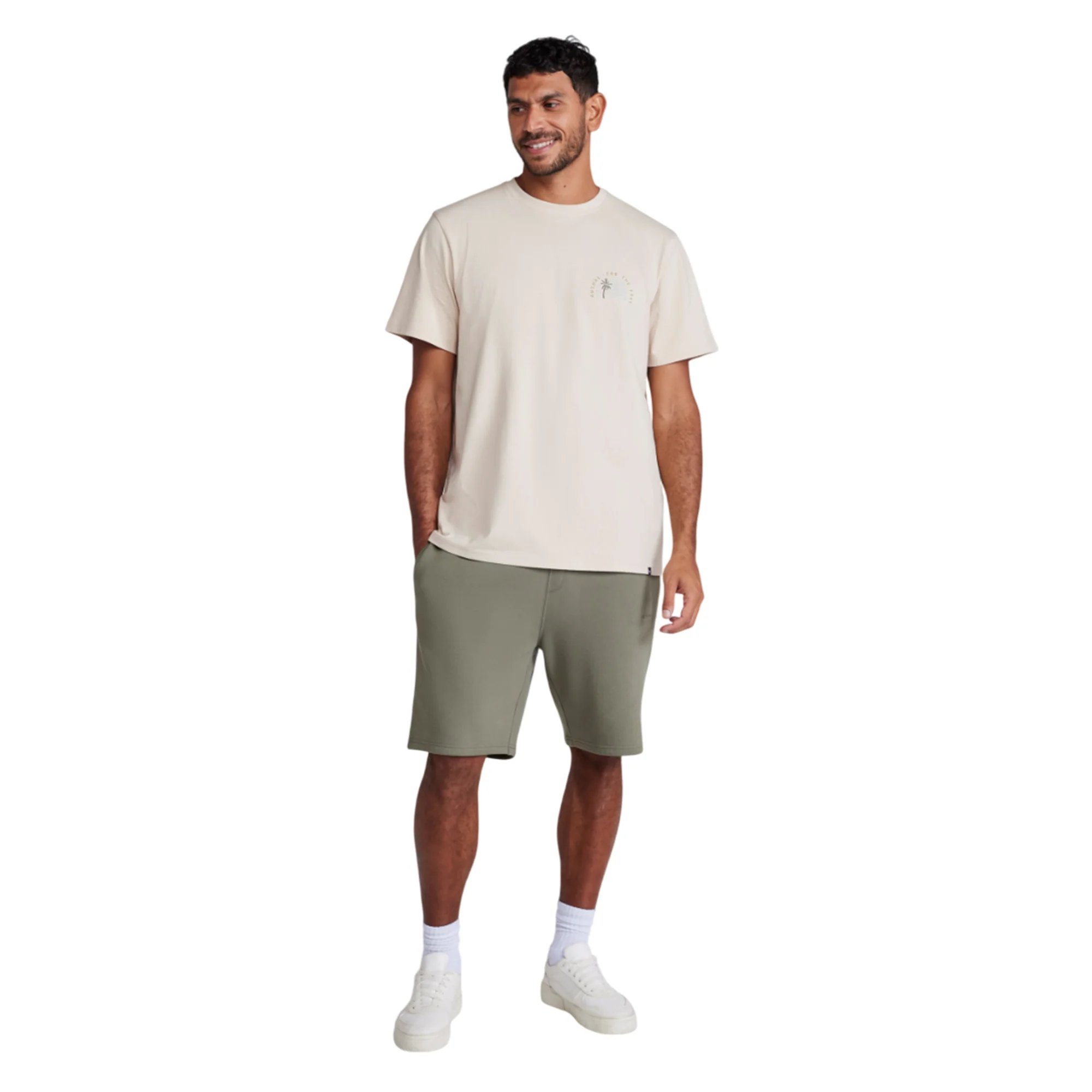 Animal Mens Driver Casual Shorts Khaki Green - Image 3
