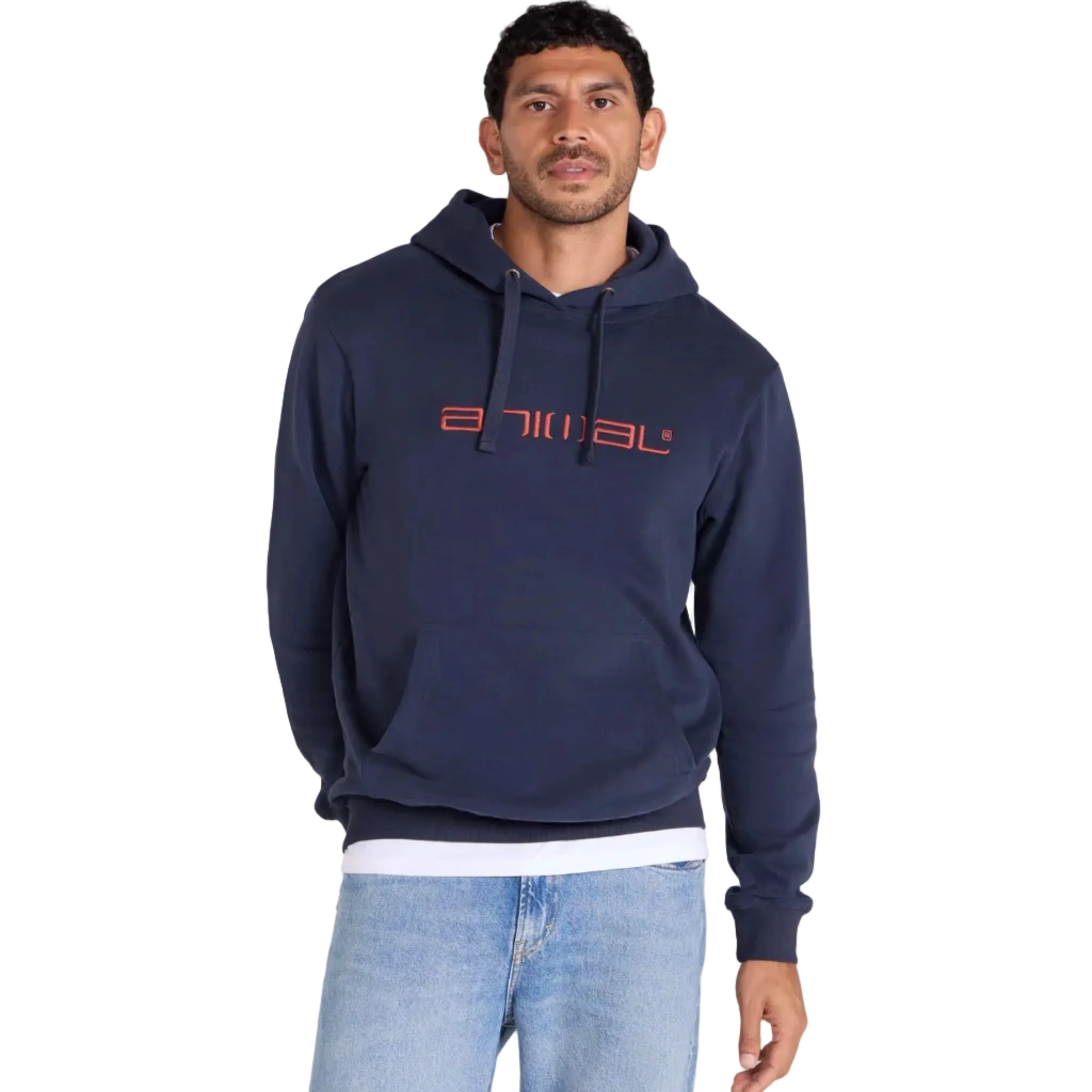 Animal Mens Driver Logo Organic Hoodie Corn Blue