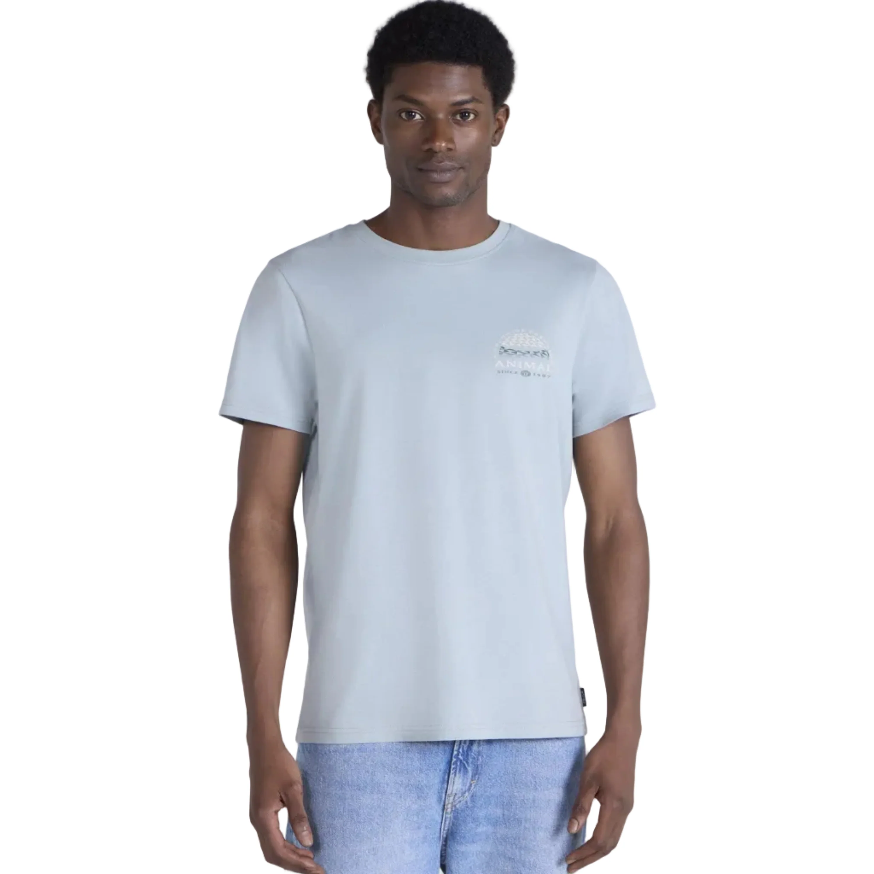 Animal Mens Jacob Organic T-Shirt Light Teal