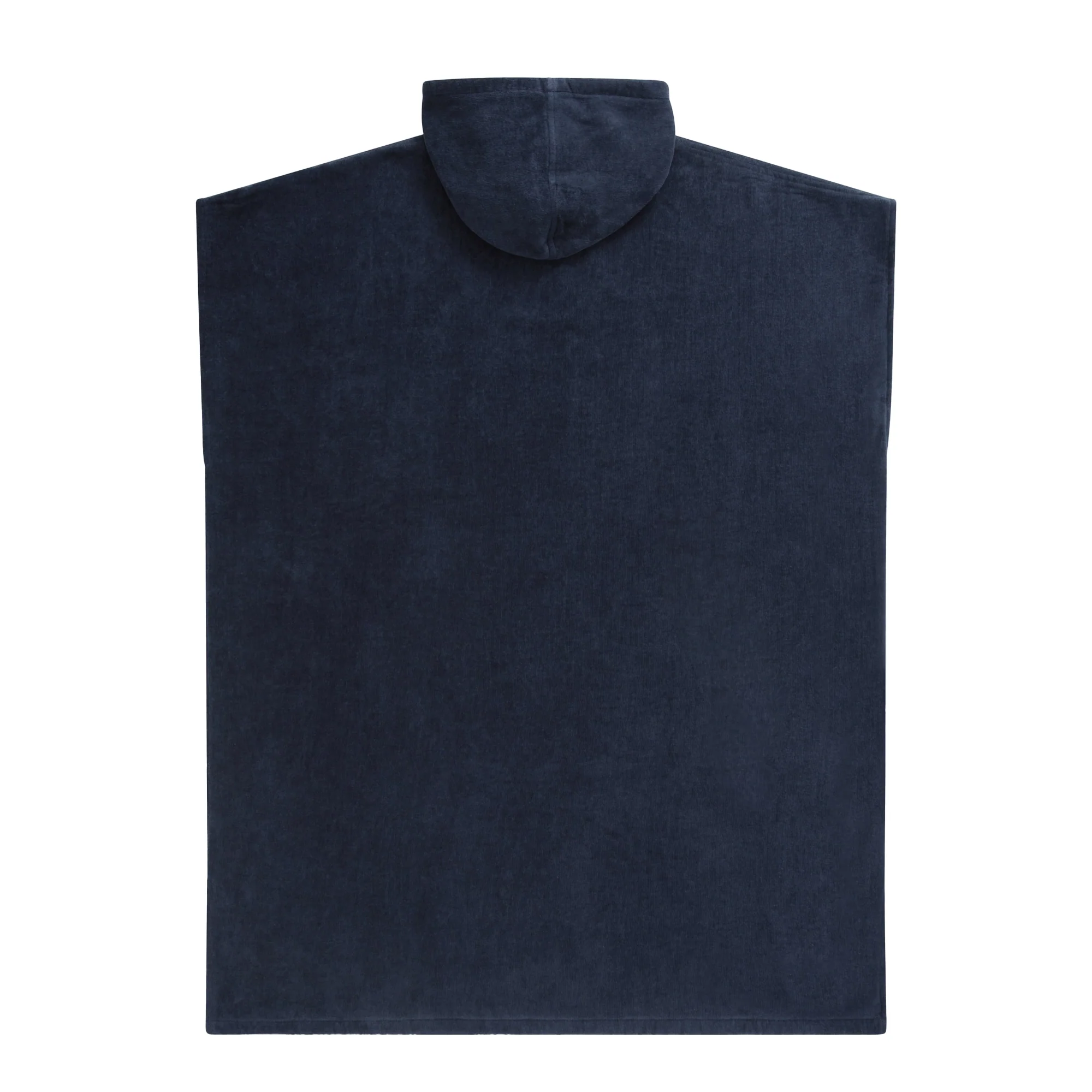 Animal Mens Jacob Towelling Organic Poncho Dark Blue - Image 3