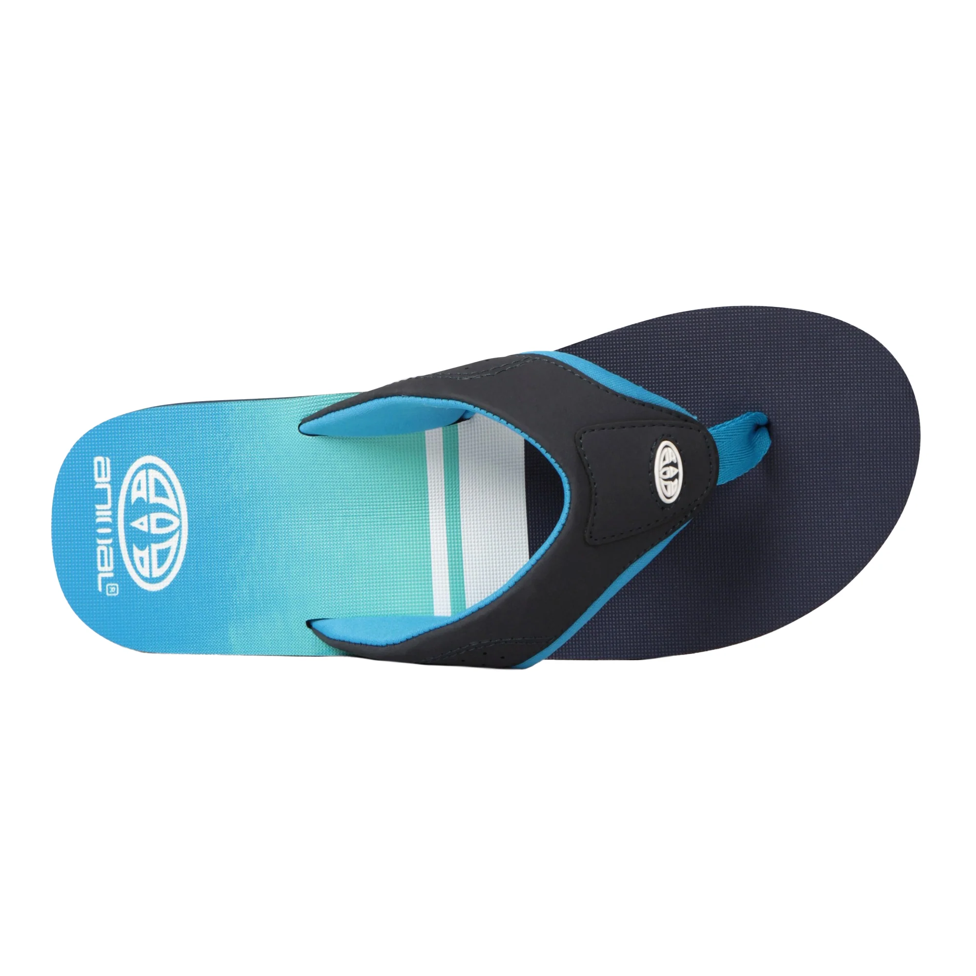 Animal Mens Jekyl Colour Block Recycled Flip Flops Blue - Image 2