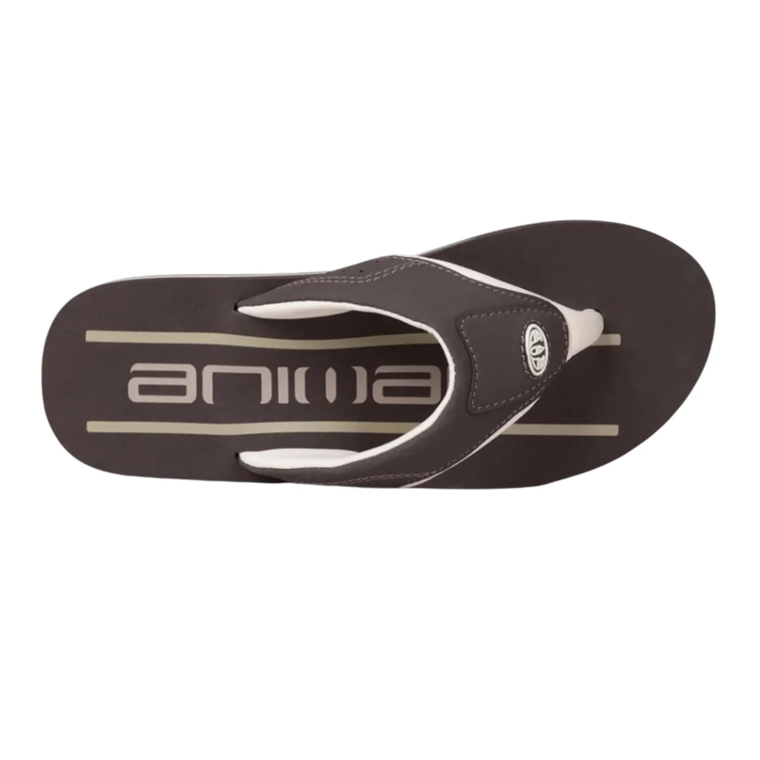 Animal Mens Jekyl Recycled Flip Flops Dark Brown - Image 2