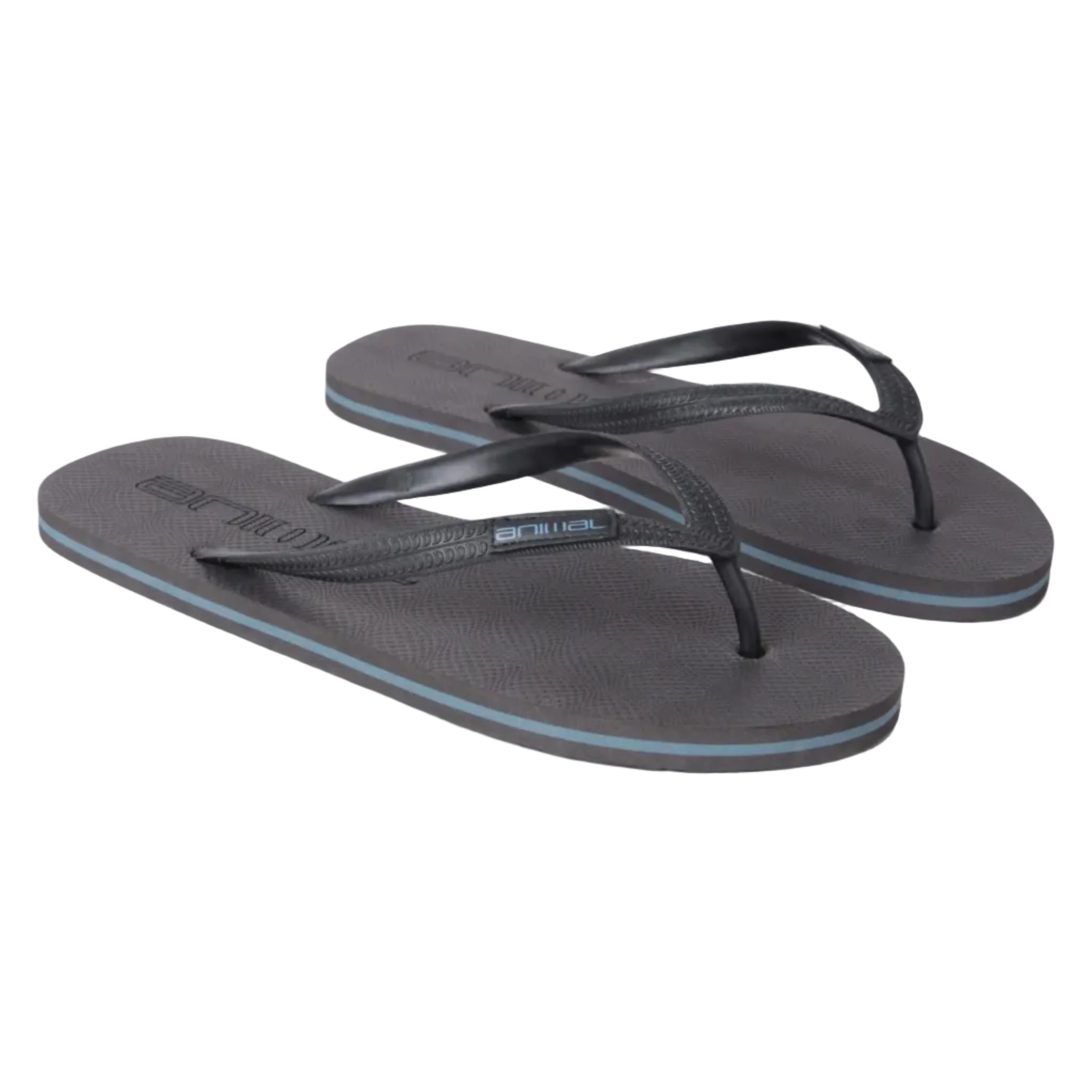 Animal Mens Oceana Flip Flops Charcoal