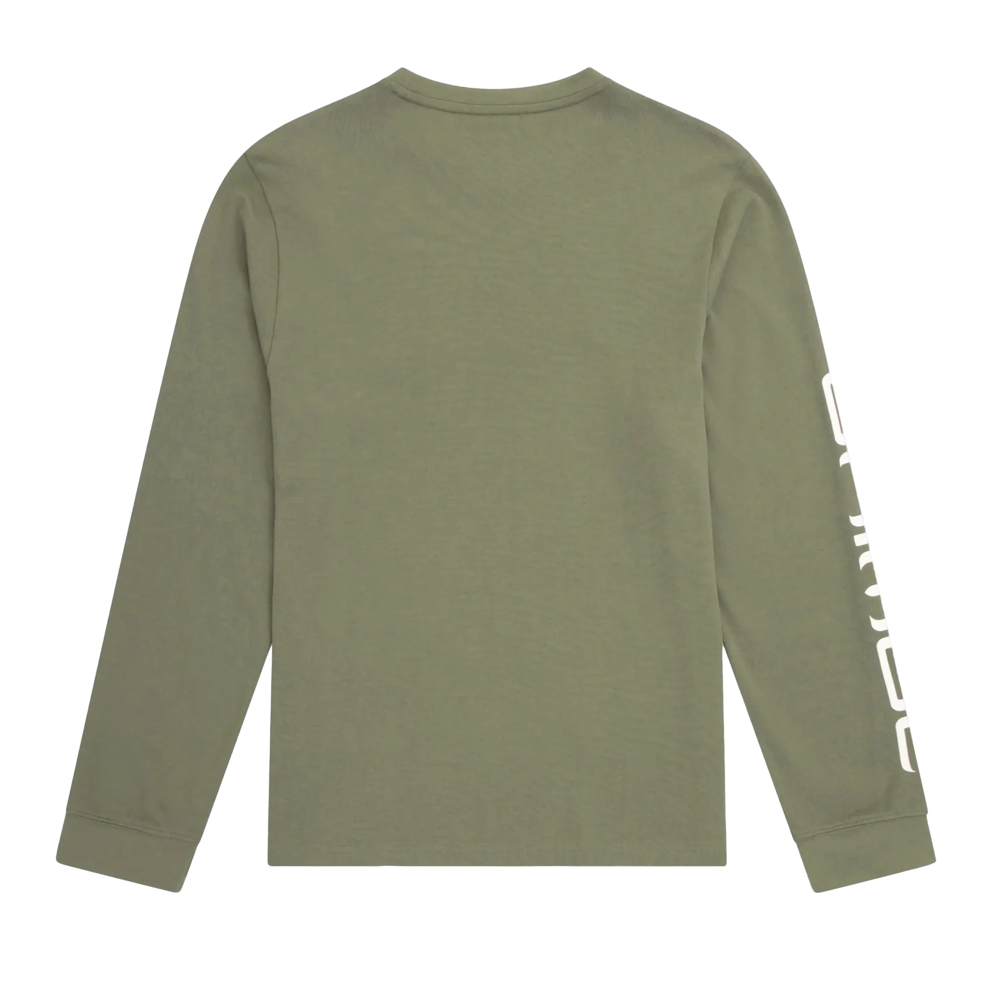 Animal Mens Tommy Back Print Organic Long-Sleeved T-Shirt Khaki Green - Image 2
