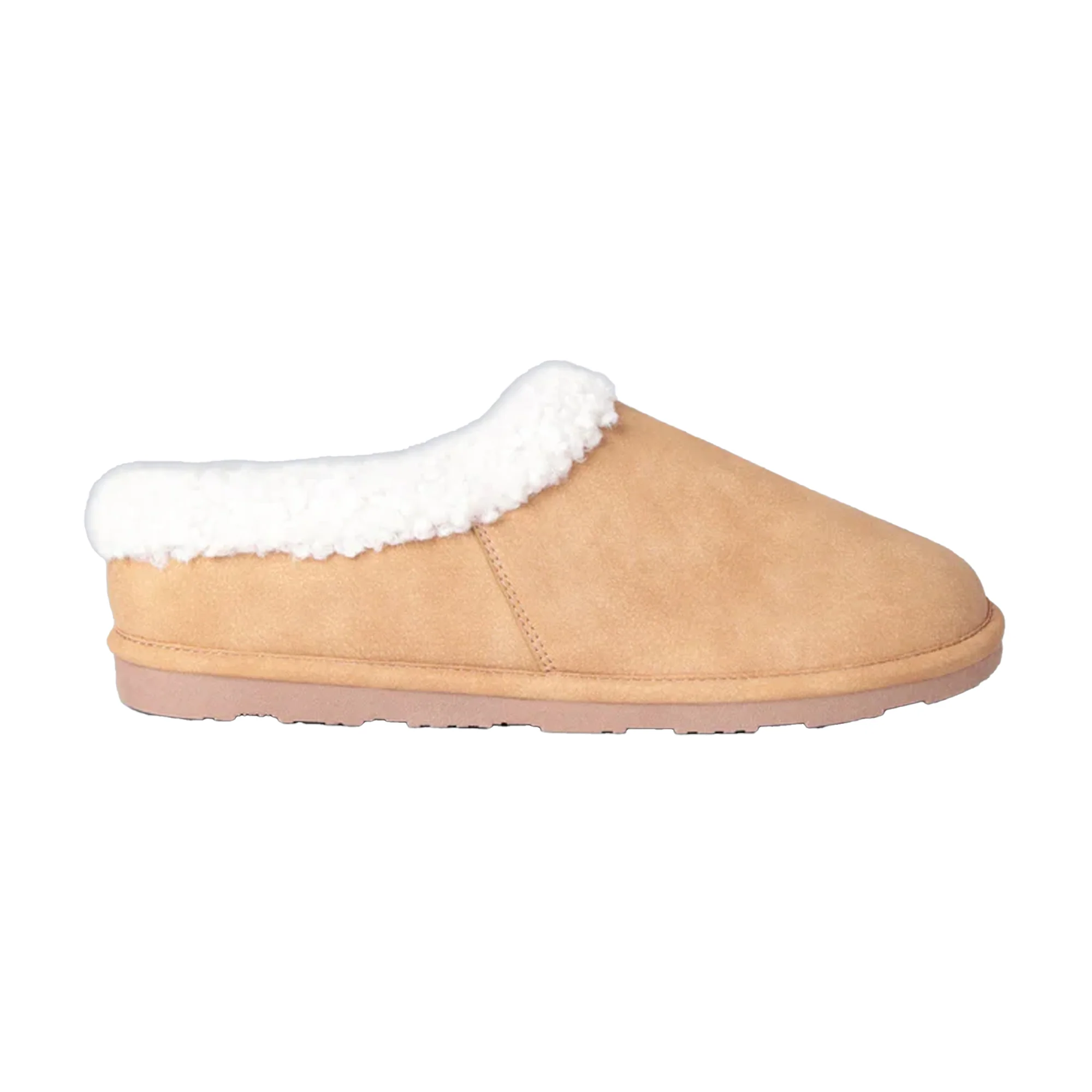Animal Unisex Adult Borg Lined Slippers Beige