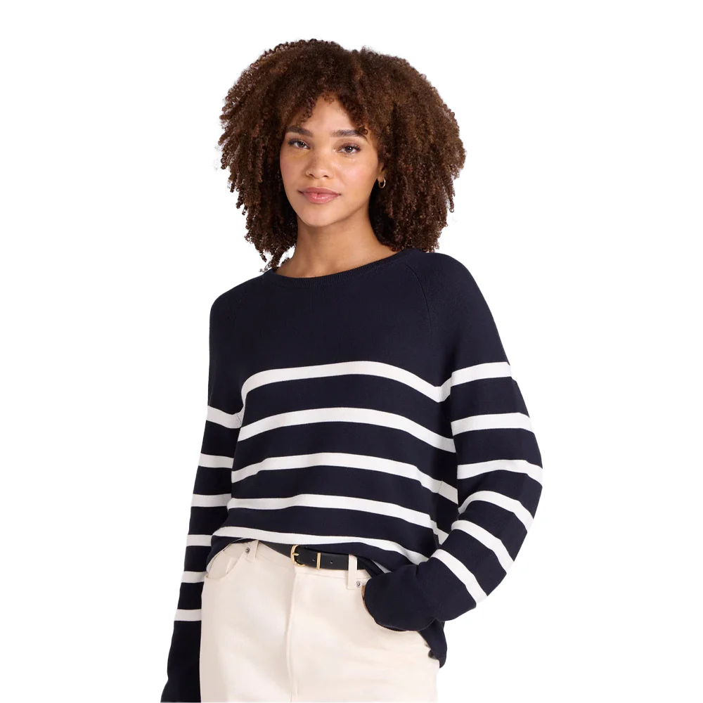 Animal Womens Cotton Textured Jumper Navy