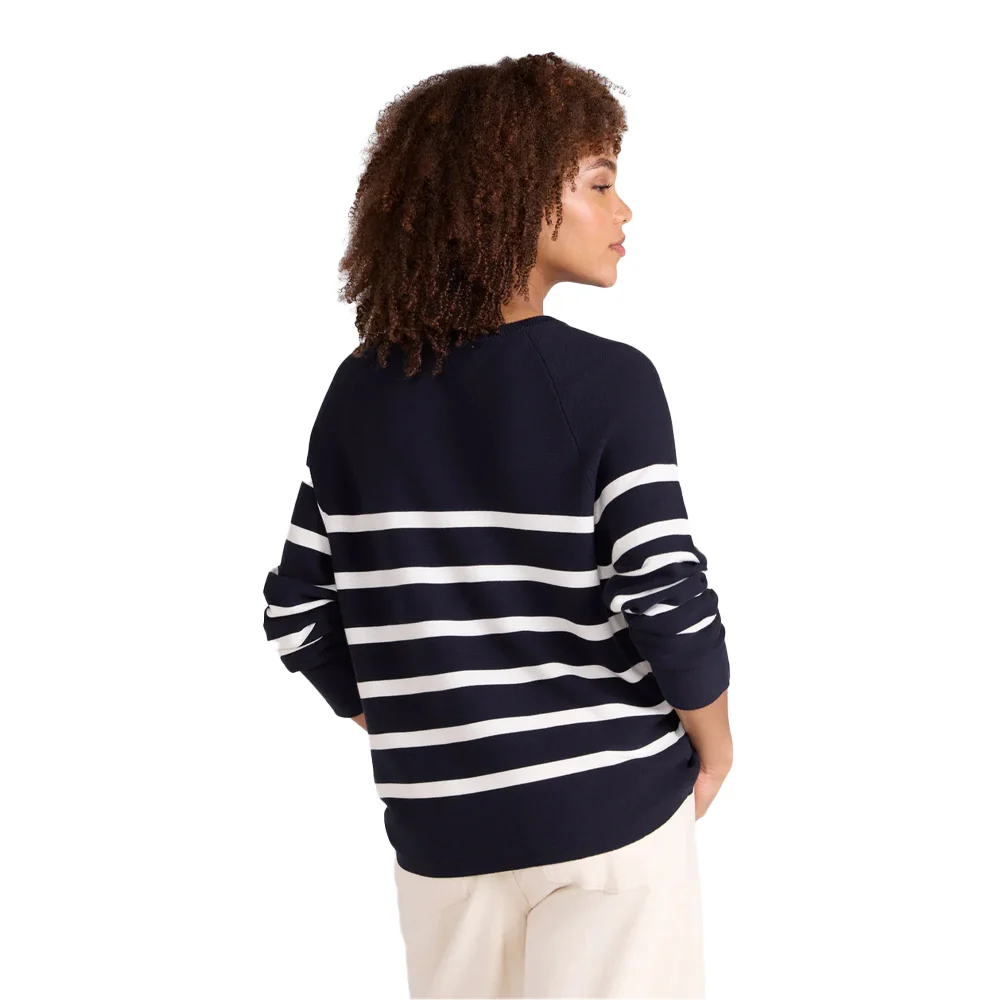 Animal Womens Cotton Textured Jumper Navy - Image 2