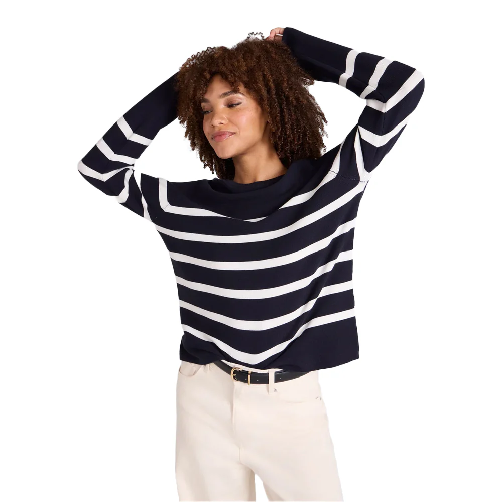 Animal Womens Cotton Textured Jumper Navy - Image 3