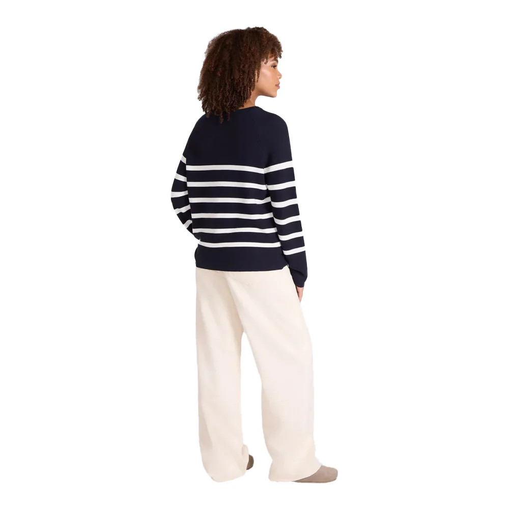 Animal Womens Cotton Textured Jumper Navy - Image 4