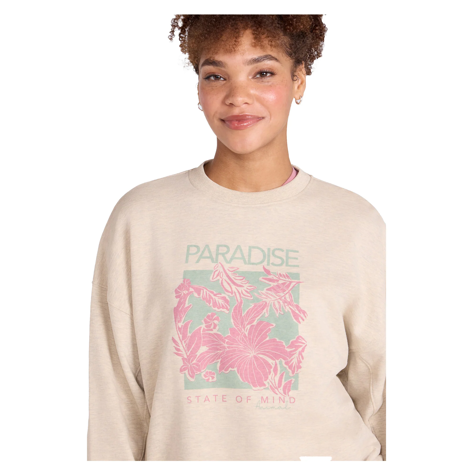 Animal Womens Dakota Graphic Sweatshirt Cream - Image 3