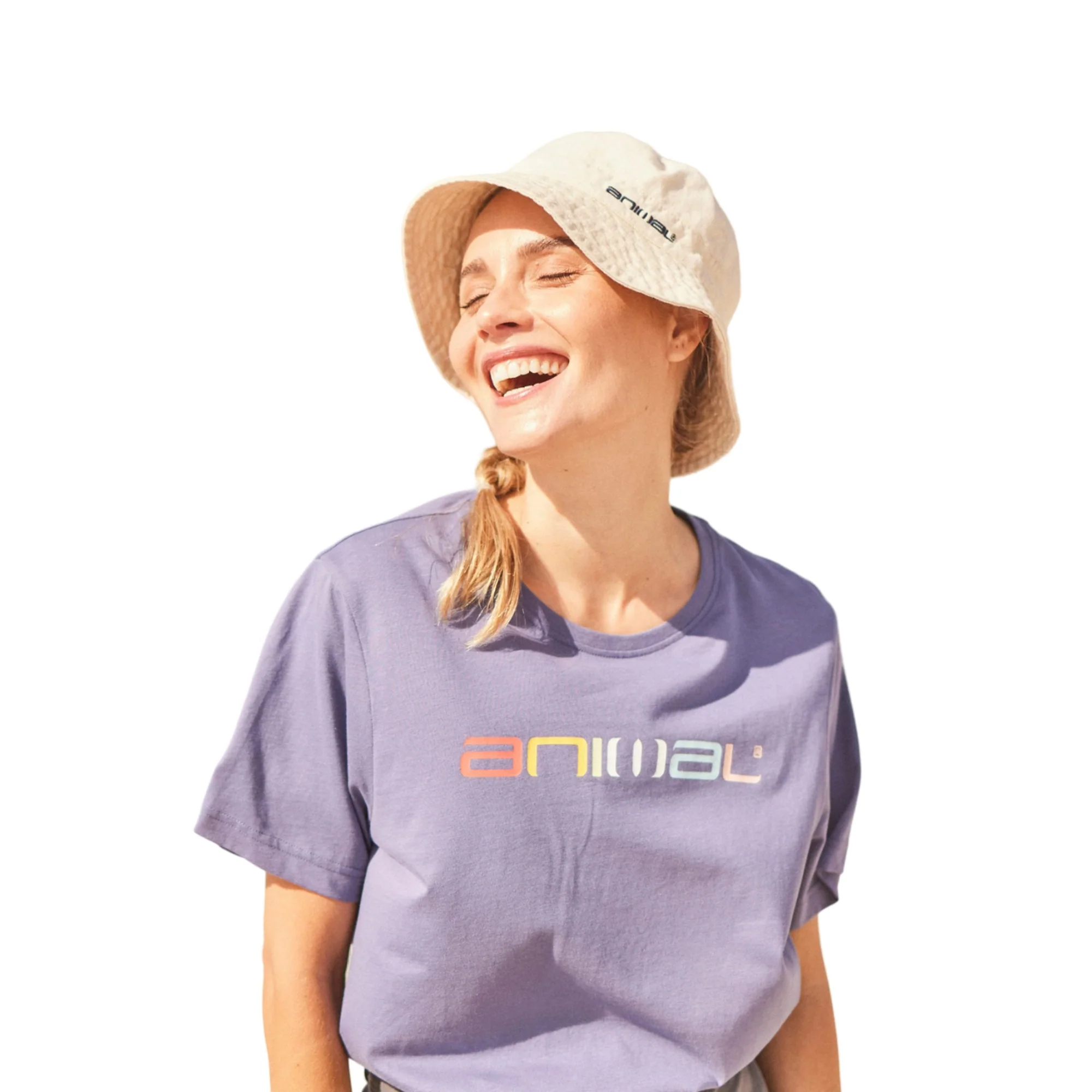 Animal Womens Indie Logo Organic Bucket Hat Cream - Image 3