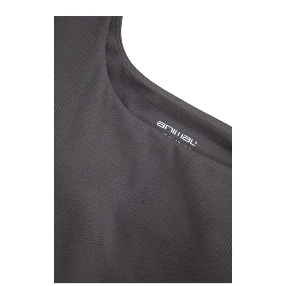 Animal Womens Laurel Cropped Tank Top Charcoal - Image 3