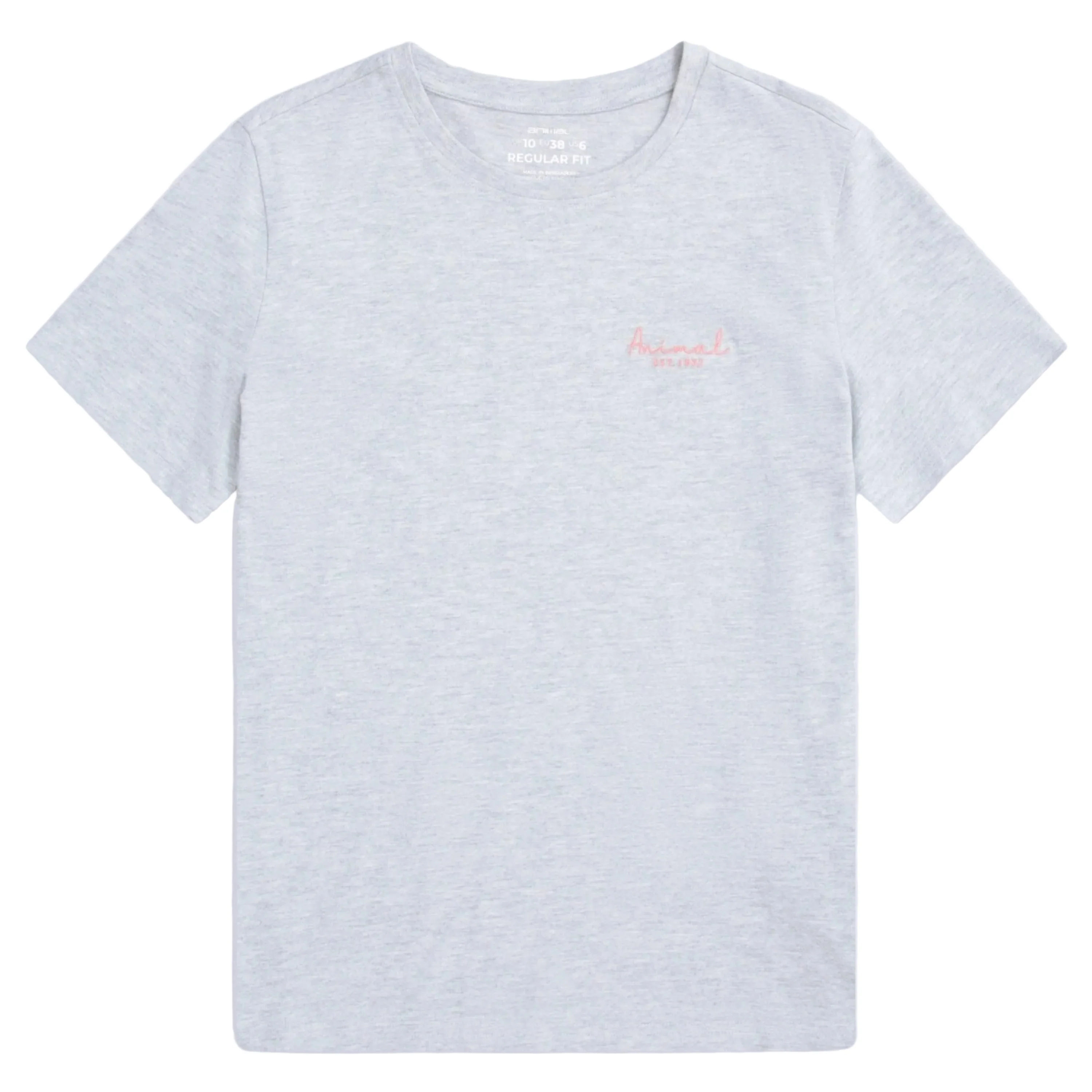 Animal Womens Marina Logo Organic T-Shirt Dark Grey