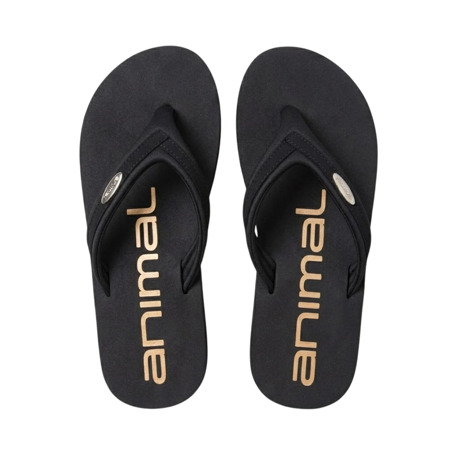 Animal Womens Swish Recycled Flip Flops Black - Image 2