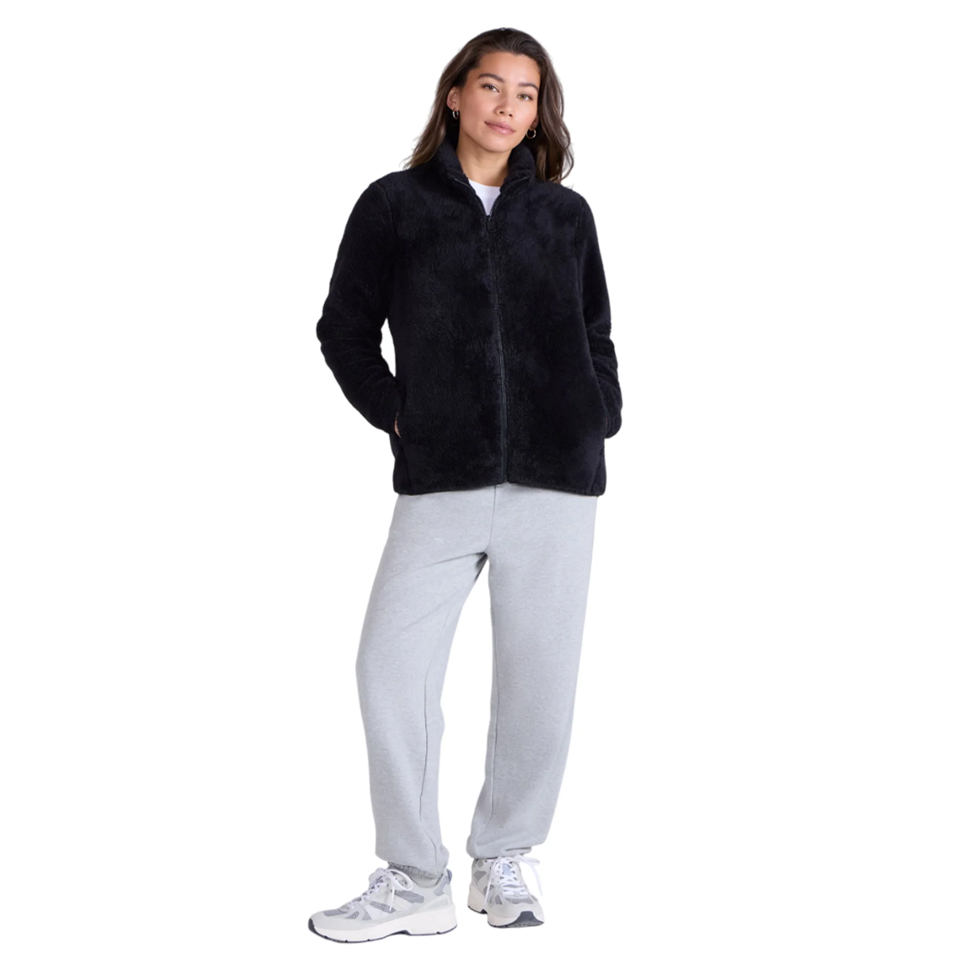 Animal Womens Teddy Fleece Full Zip Jacket Jet Black - Image 4