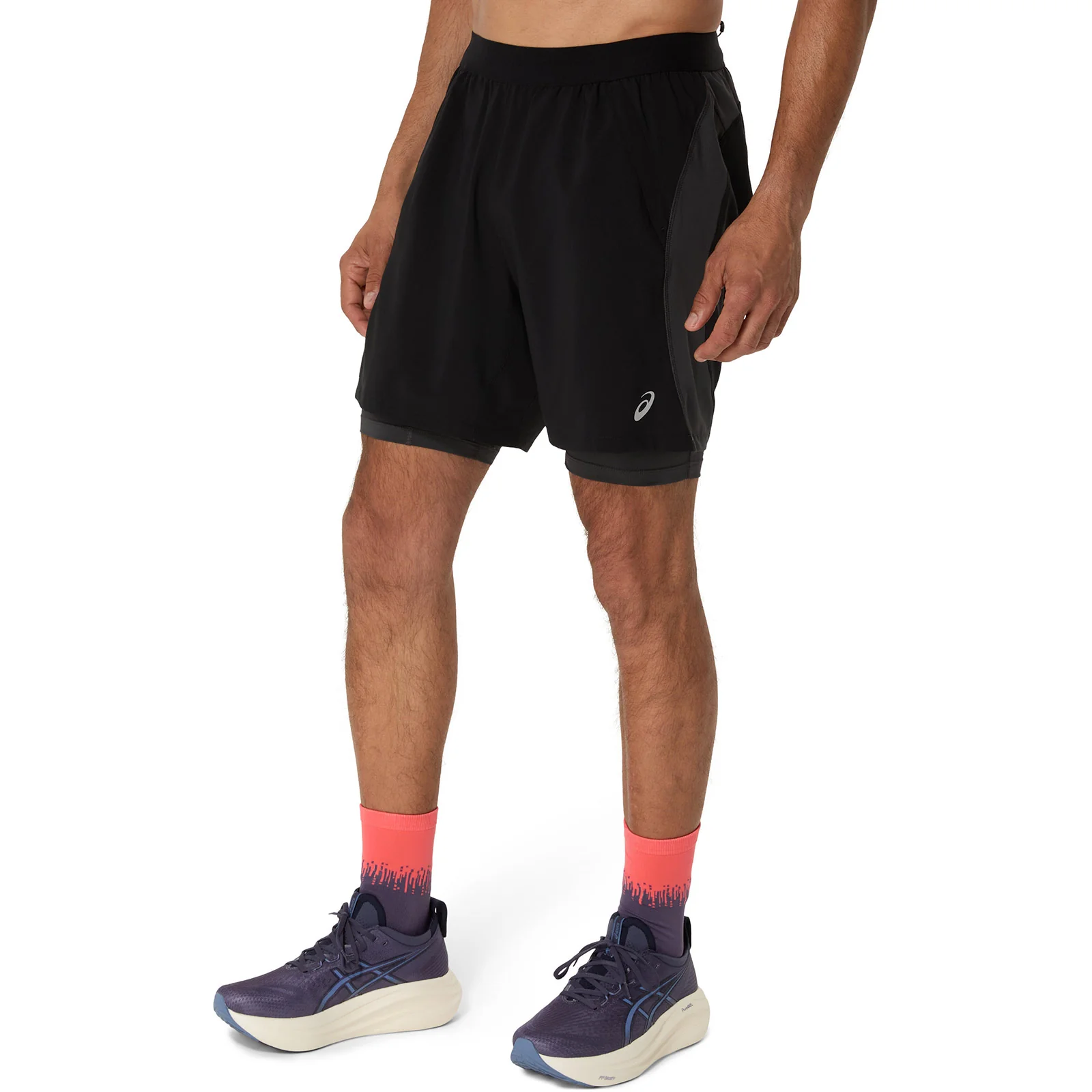 Asics Road Mens 7" 2N1 Shorts - Image 3