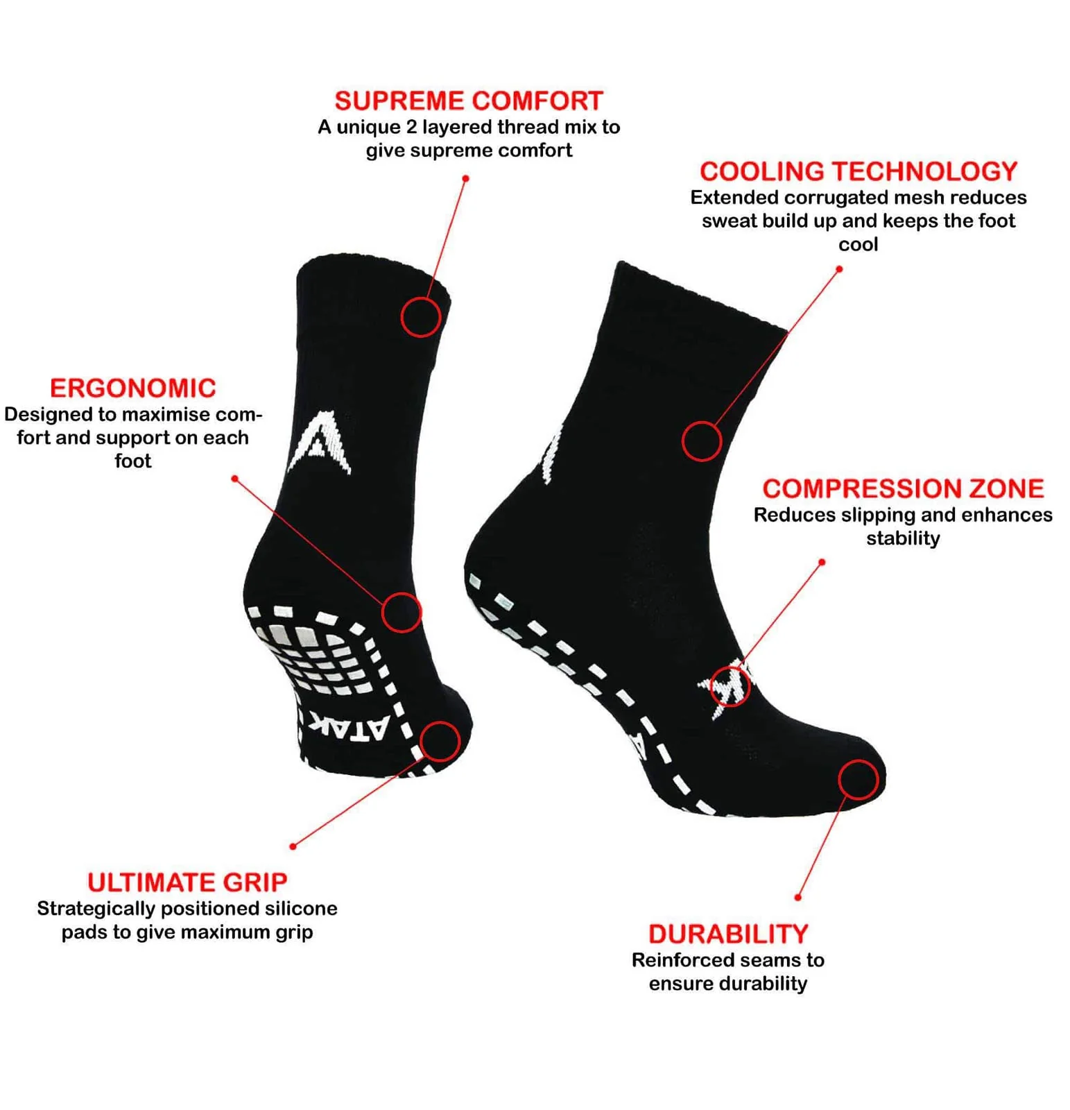 ATAK Gripzlite Pro Kids Socks - Image 6