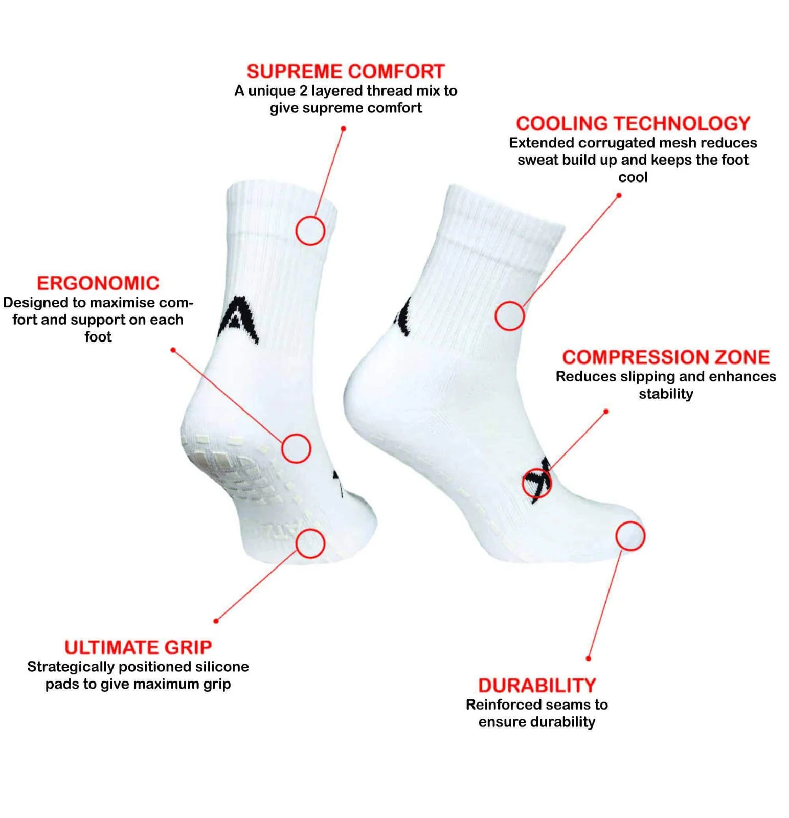 ATAK Gripzlite Pro Kids Socks - Image 5