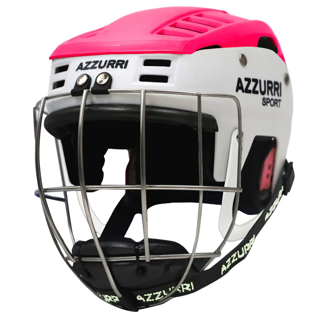Azzurri HXM Hurling / Camogie Helmet - Pink|White - Image 2
