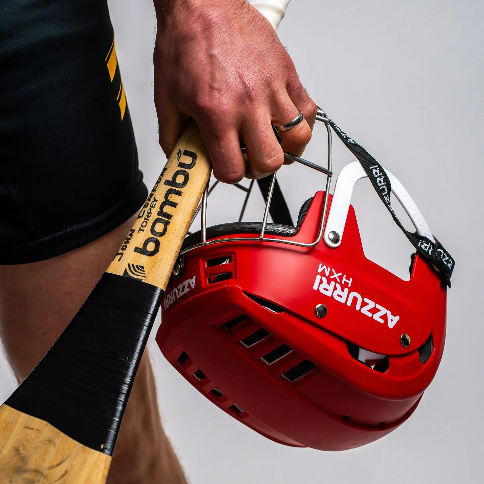Azzurri HXM Hurling / Camogie Helmet - Red - Image 4