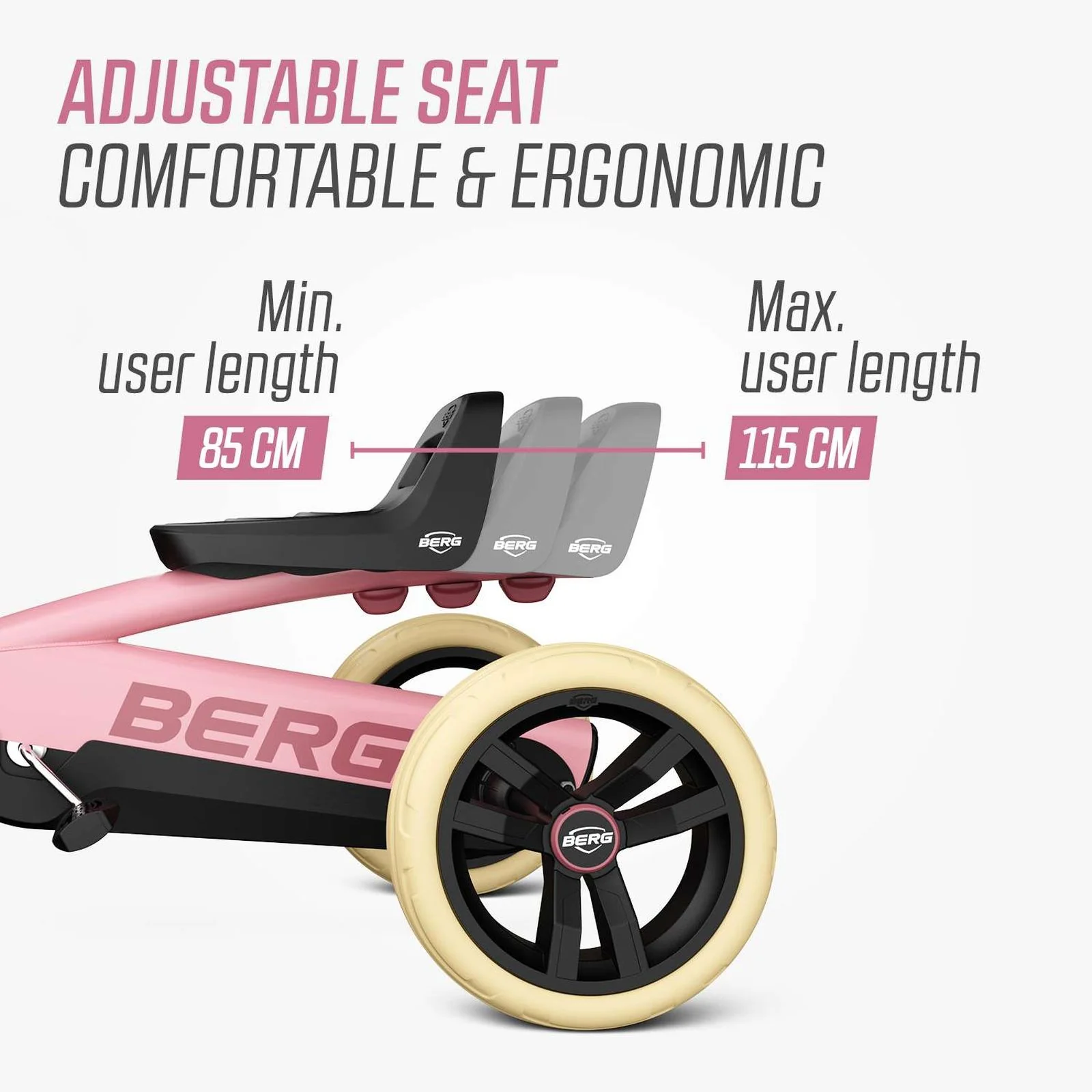 BERG Buzzy Pink Go-Kart - Image 6
