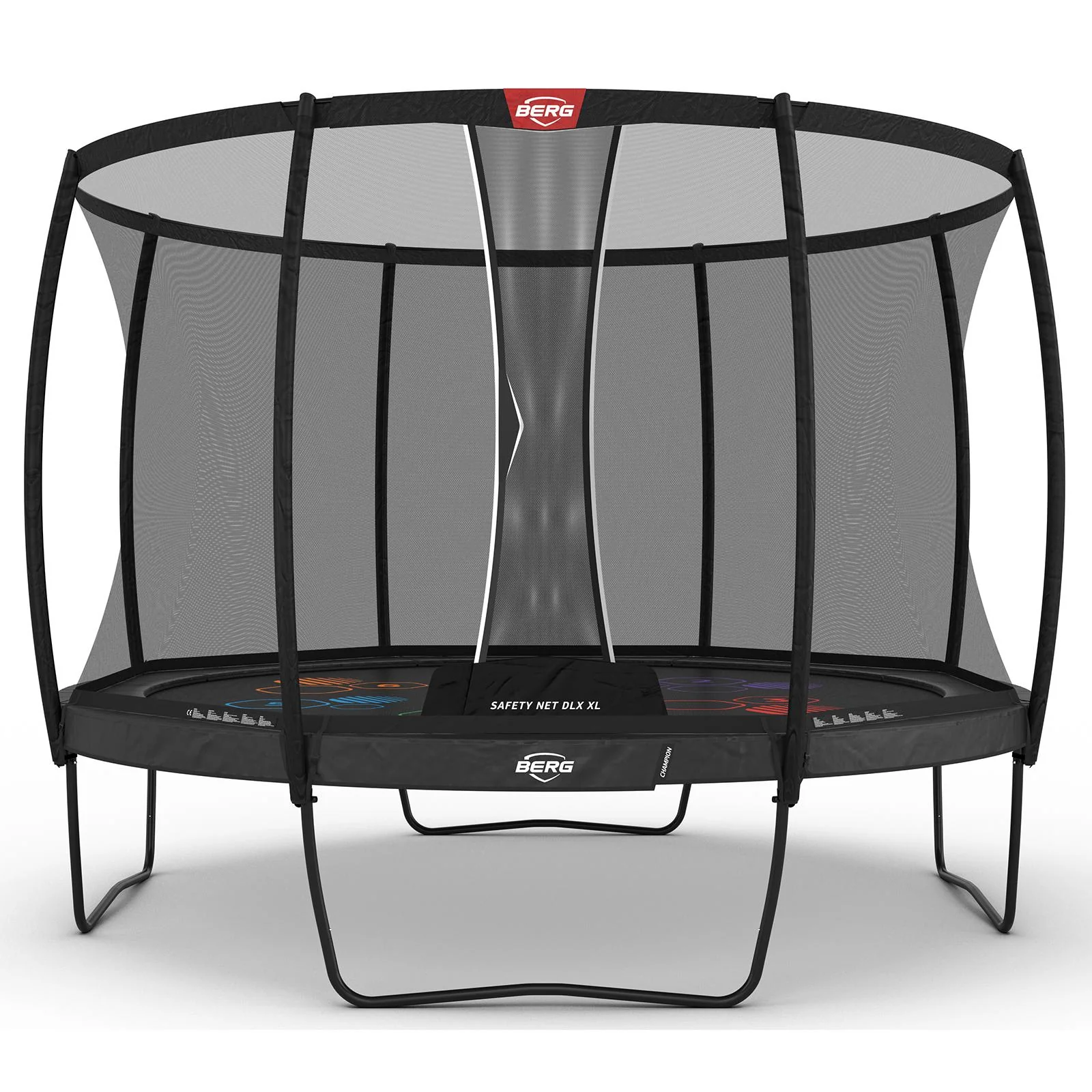 BERG Champion Regular 430 Trampoline Grey Levels + Safety Net DLX XL
