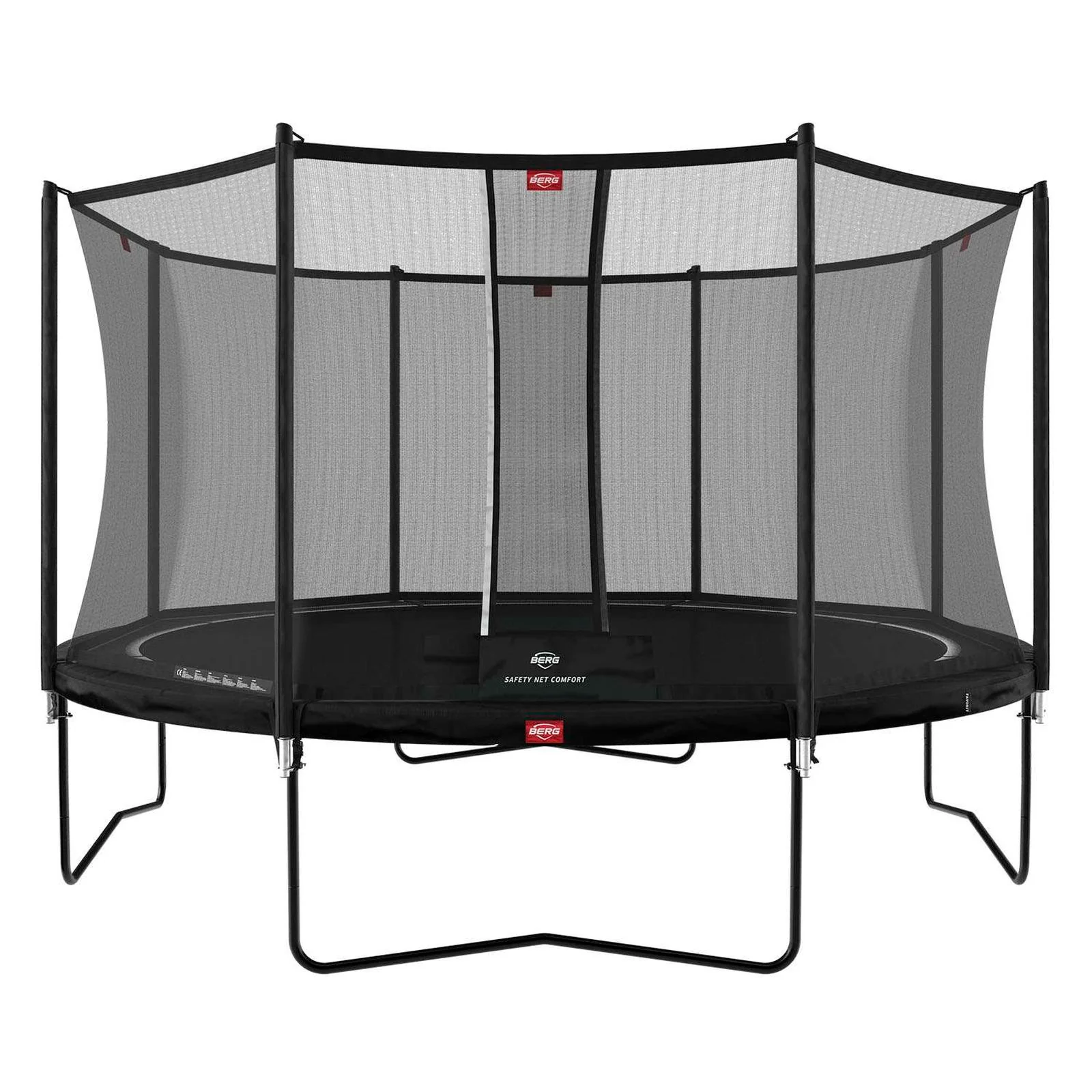 BERG Favorit Regular 380 Trampoline Black + Safety Net Comfort