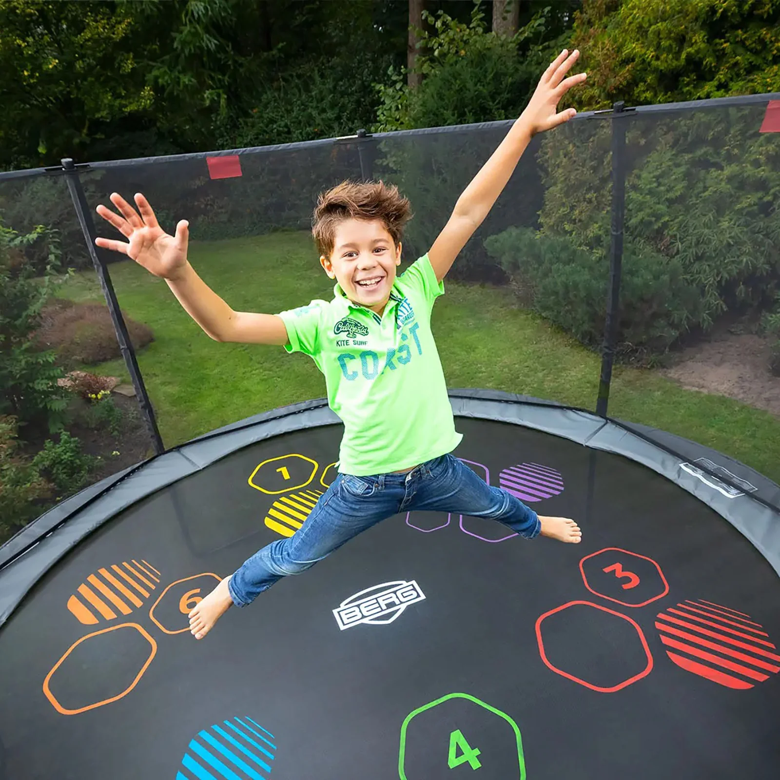 BERG Favorit Regular 430 Trampoline Grey Levels + Safety Net Comfort - Image 2